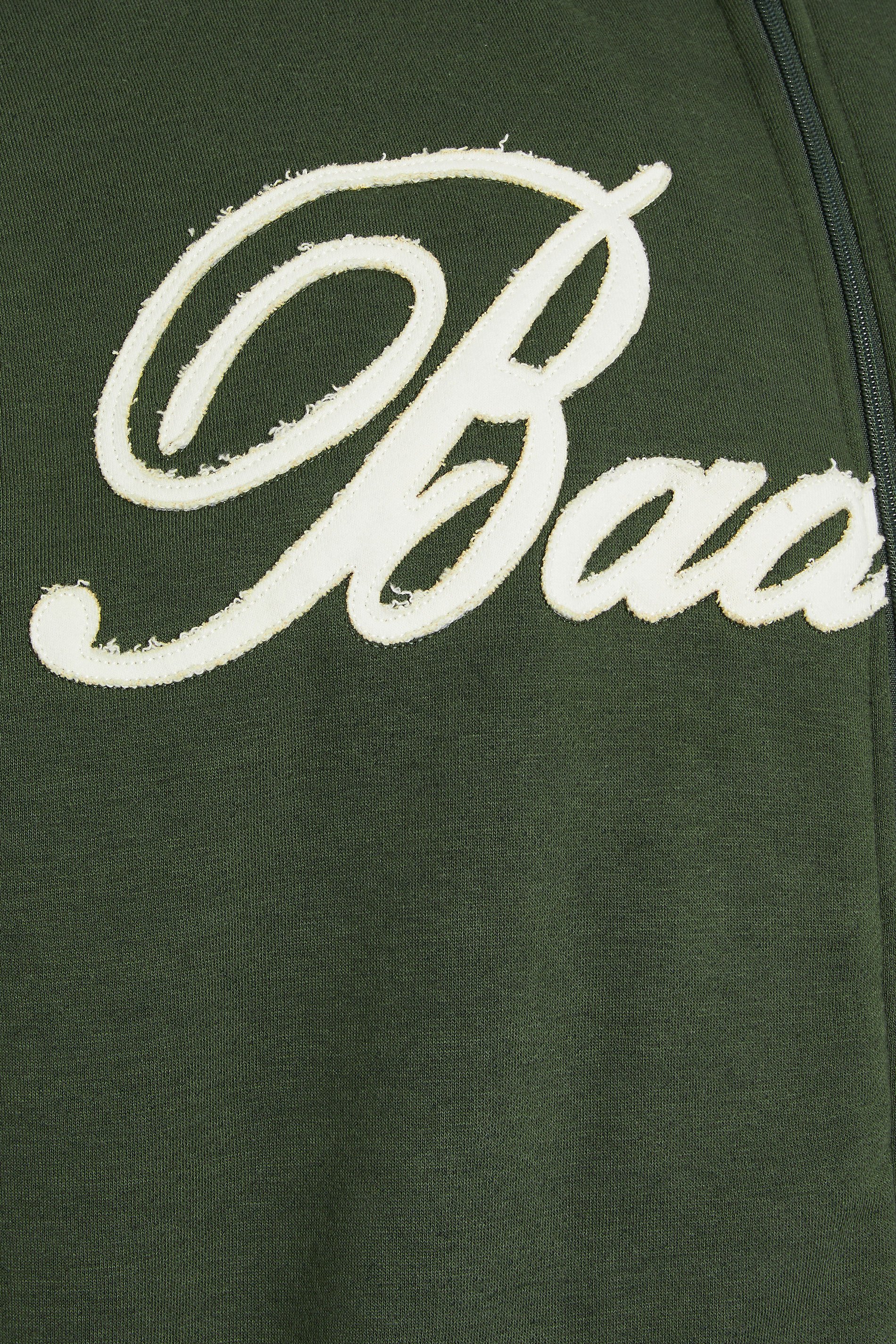 BadRhino Big & Tall Dark Green Borg Lined Zip Through Hoodie | BadRhino 8
