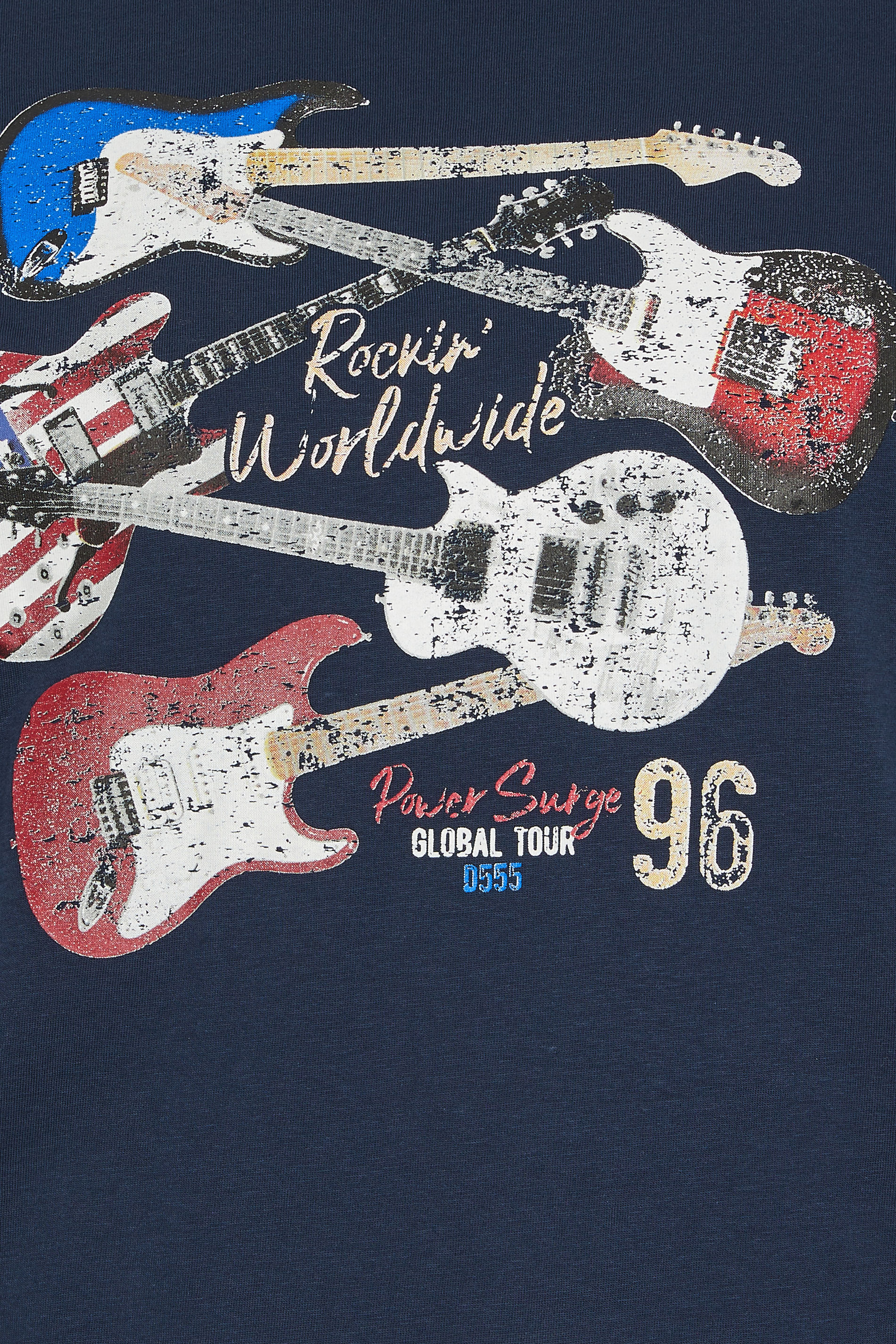 D555 Big & Tall Black 'All Fired Up' Graphic Print T-Shirt | BadRhino 5