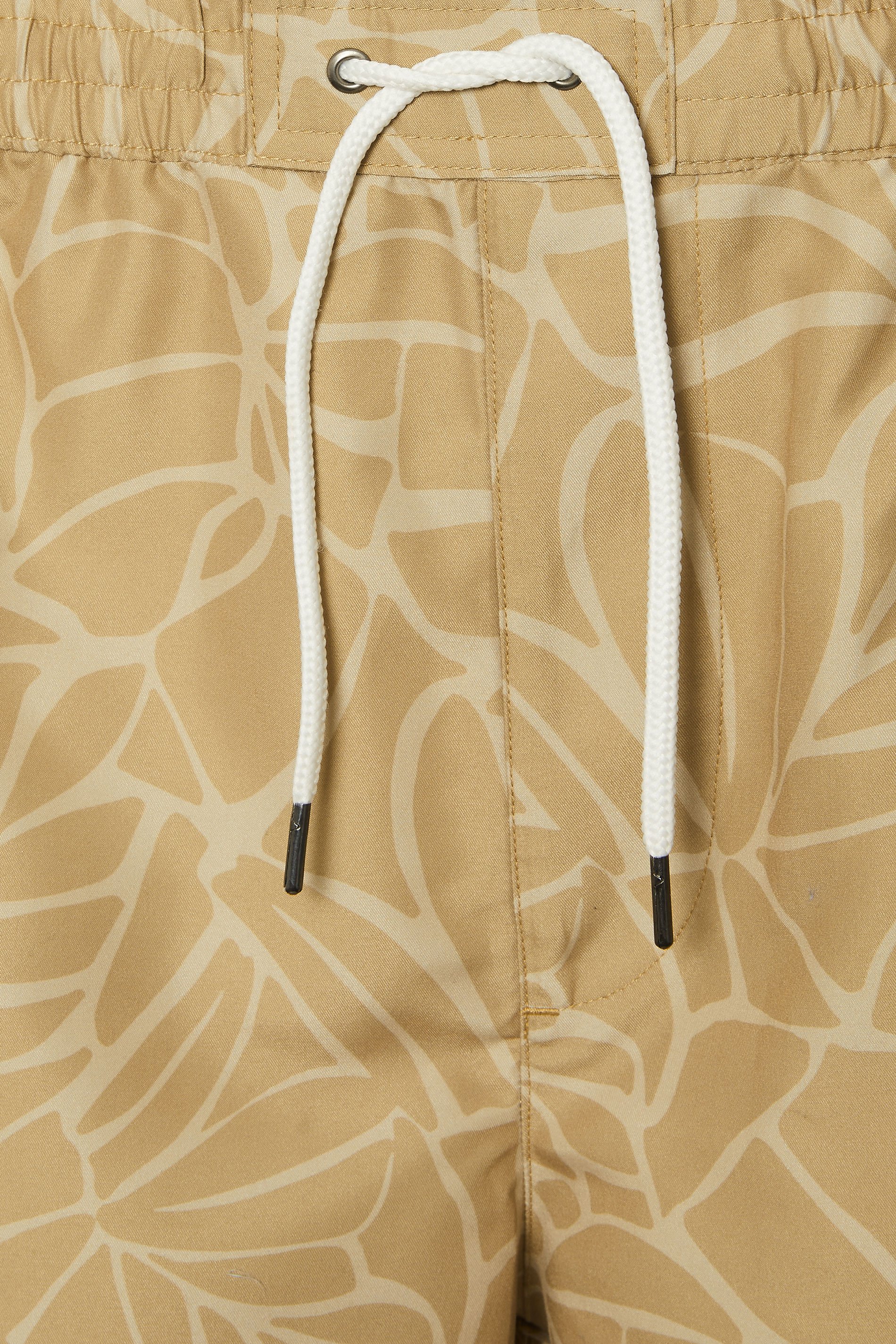 BadRhino Big & Tall Brown Abstract Print Swim Shorts | BadRhino 6