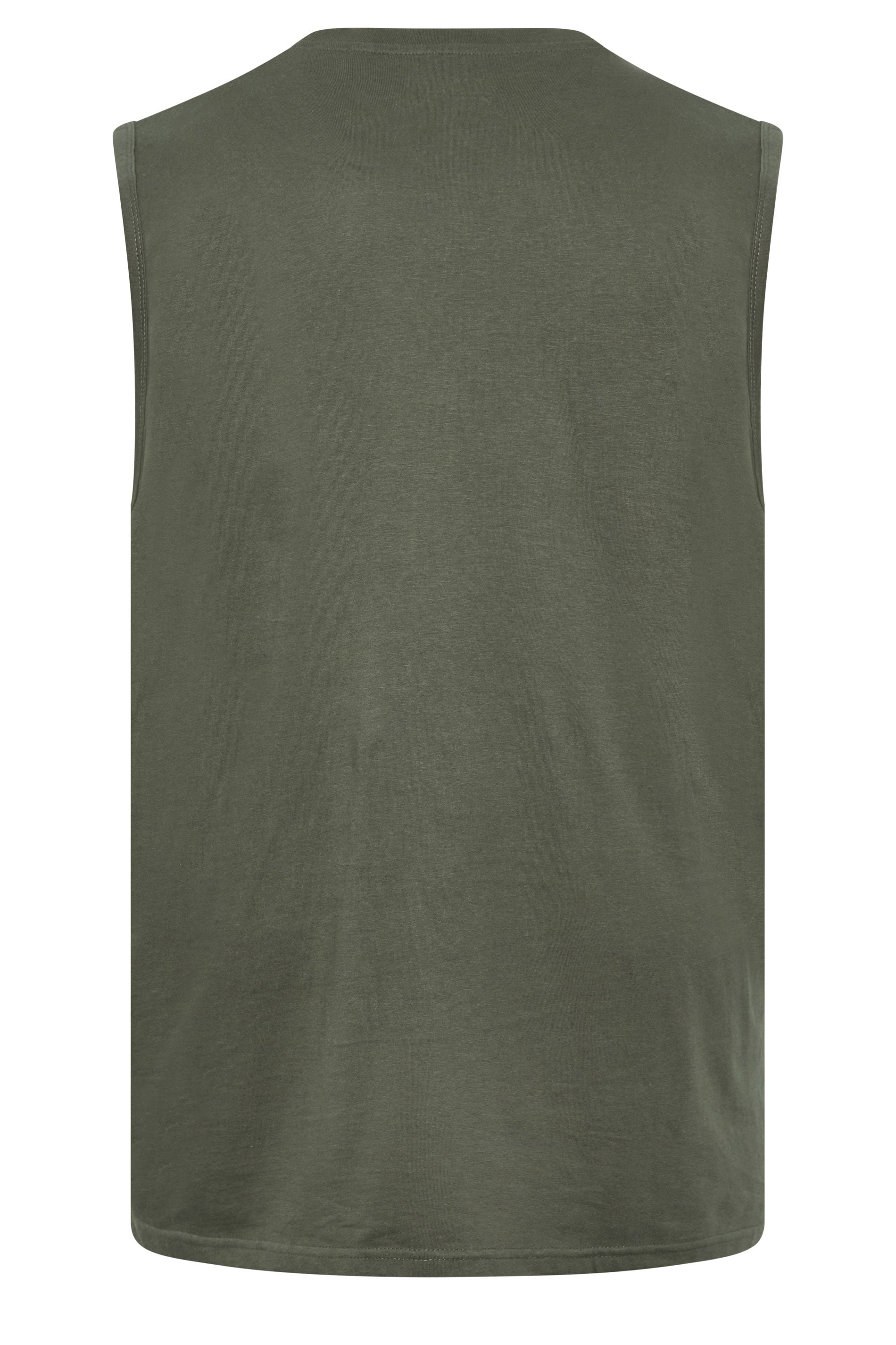 BadRhino Big & Tall 5 Pack Charcoal/Green/White/Navy/Black Extra Long Plain Vest Top | BadRhino 2