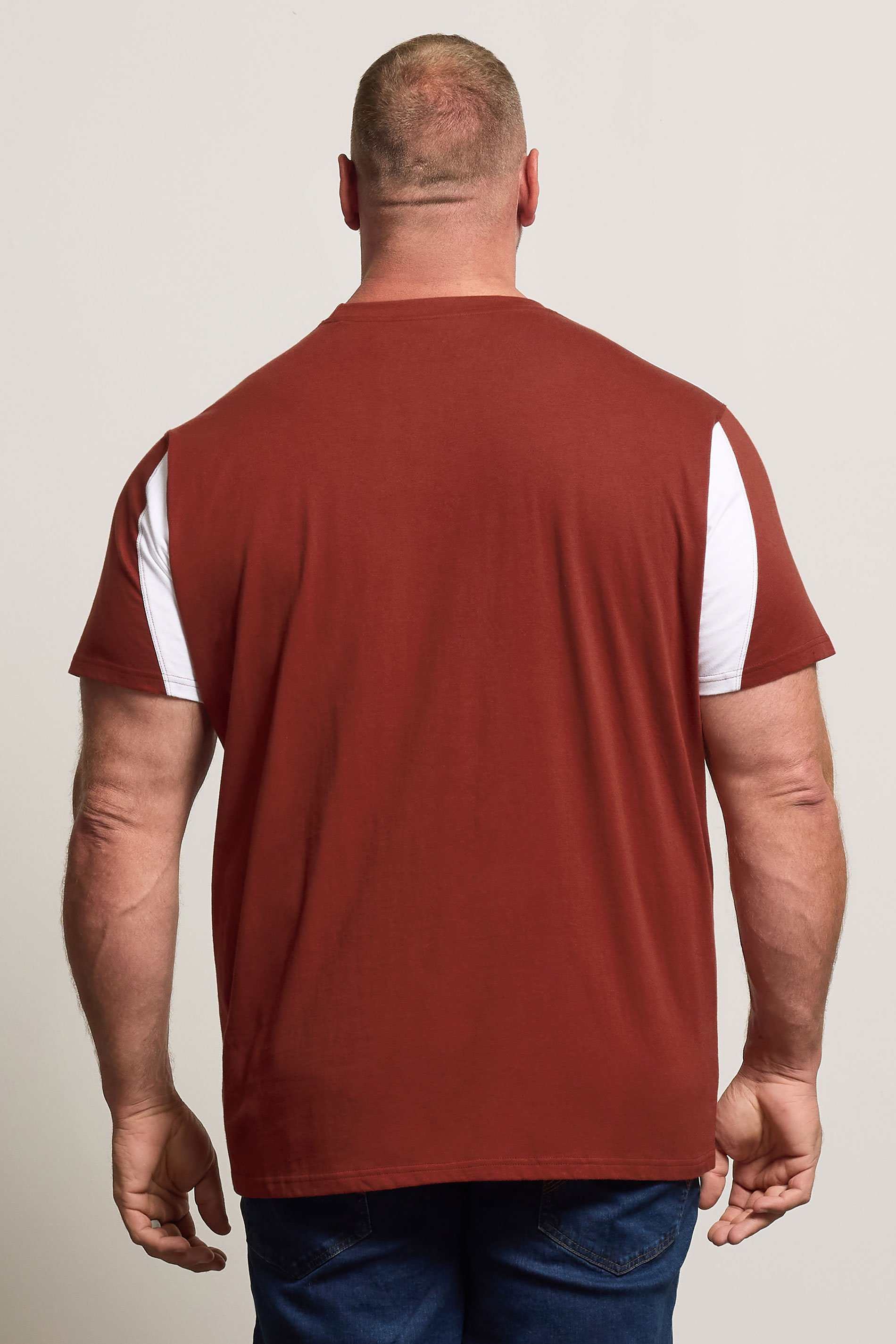 BadRhino Big & Tall Burnt Red Logo Cut & Sew T-Shirt | BadRhino 4