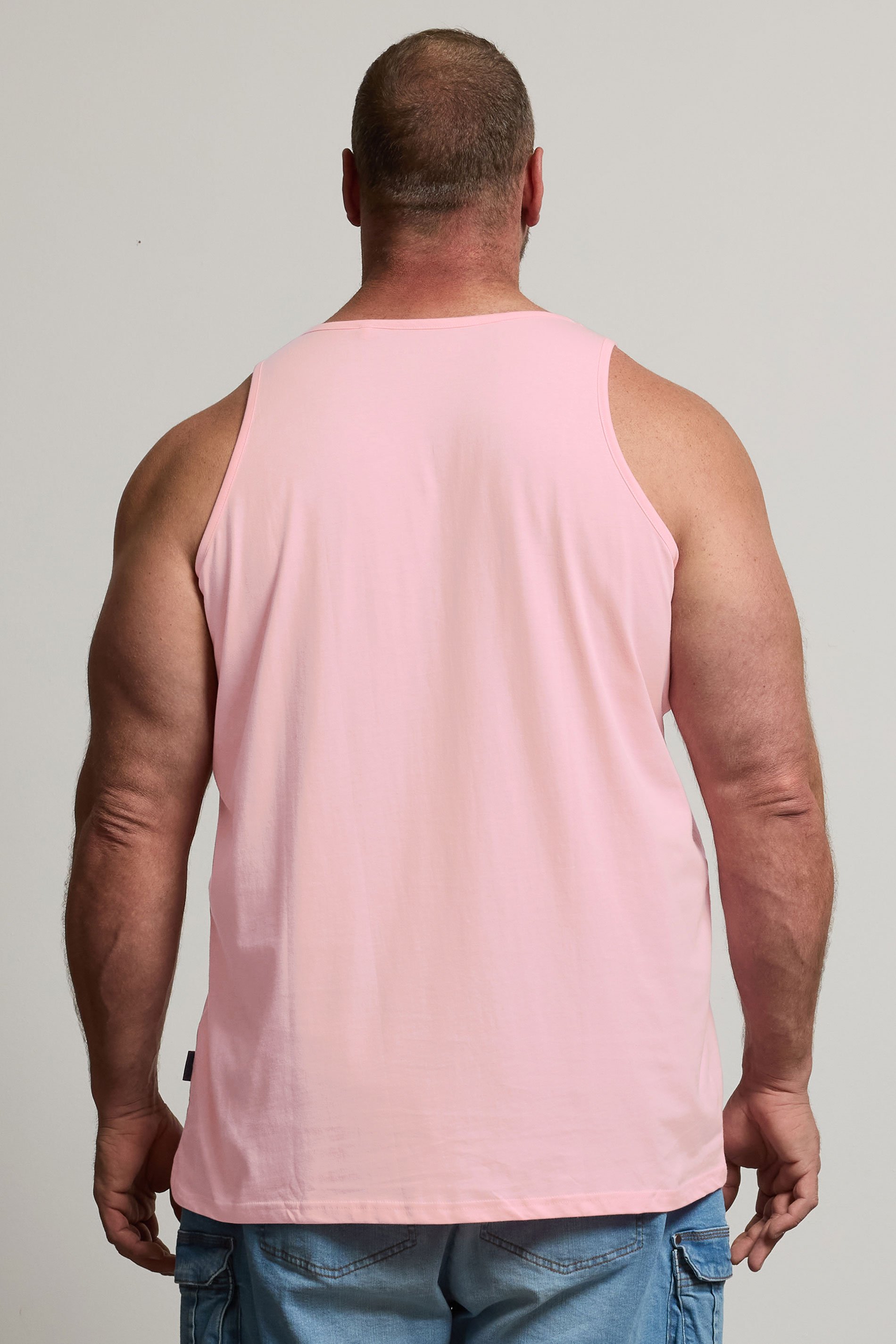 BadRhino Big & Tall Light Pink Vest Top | BadRhino 3