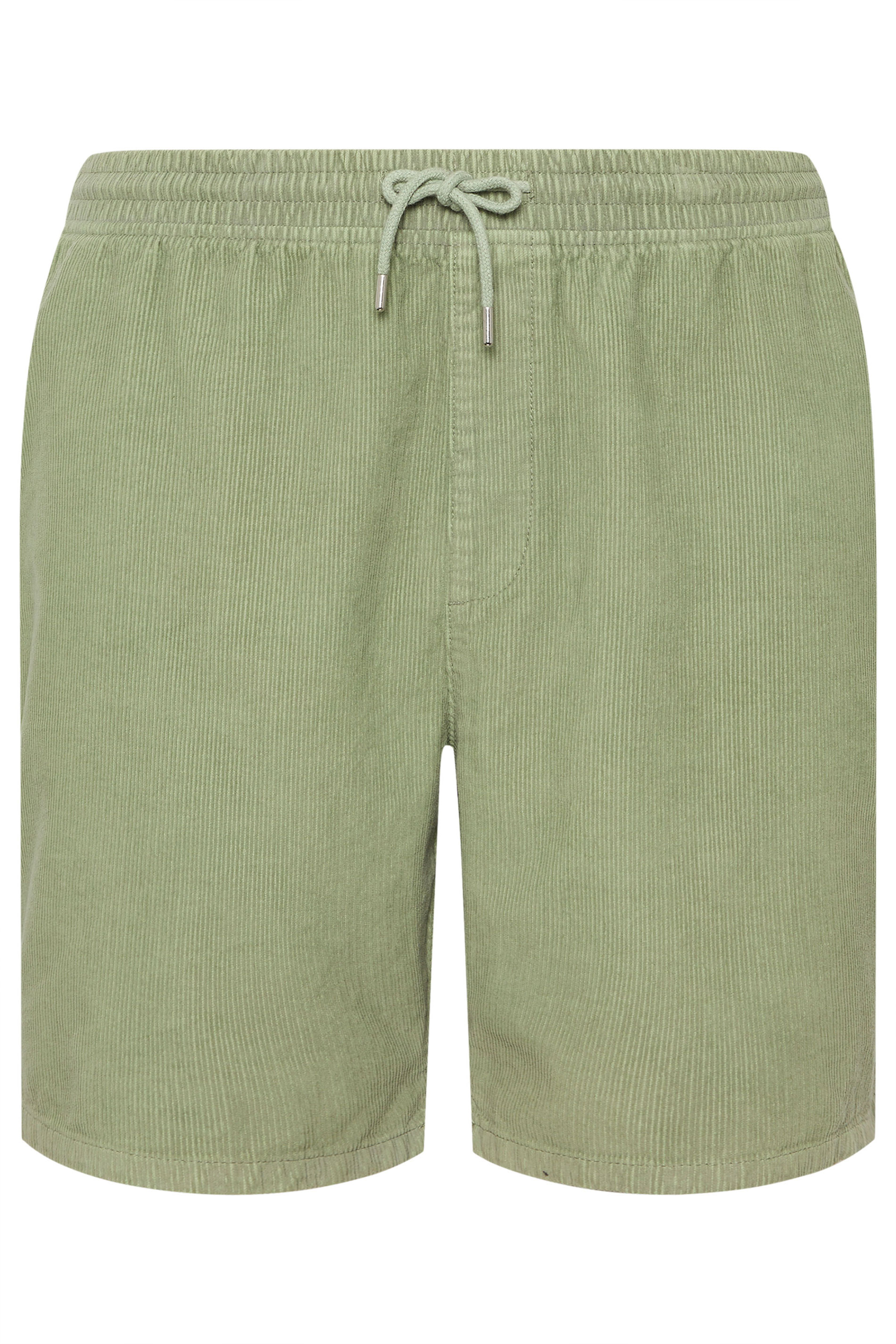 BadRhino Big & Tall Green Elasticated Waist Corduroy Shorts | BadRhino 6