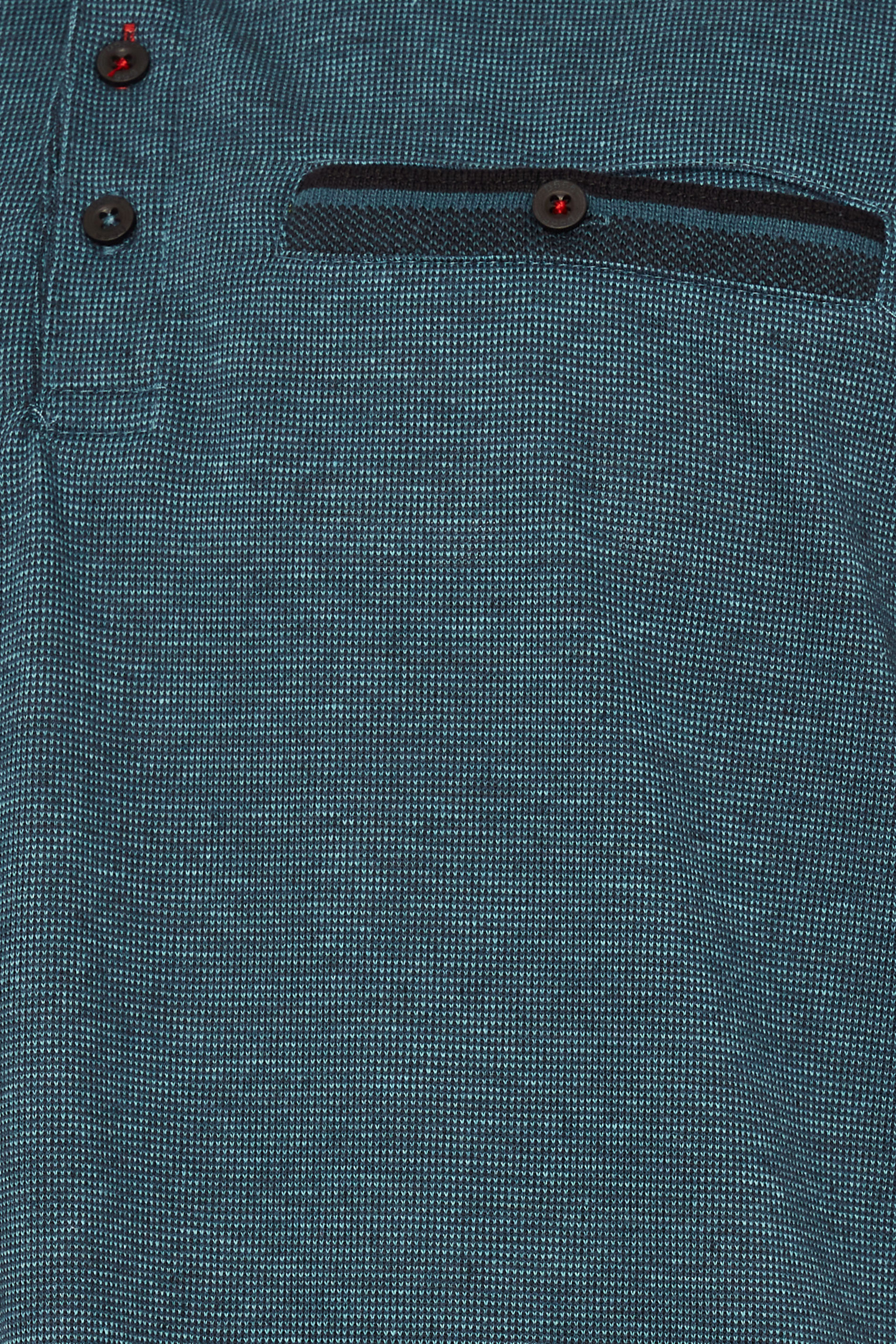 D555 Big & Tall Teal Blue Textured Jacquard Polo Shirt | BadRhino 2