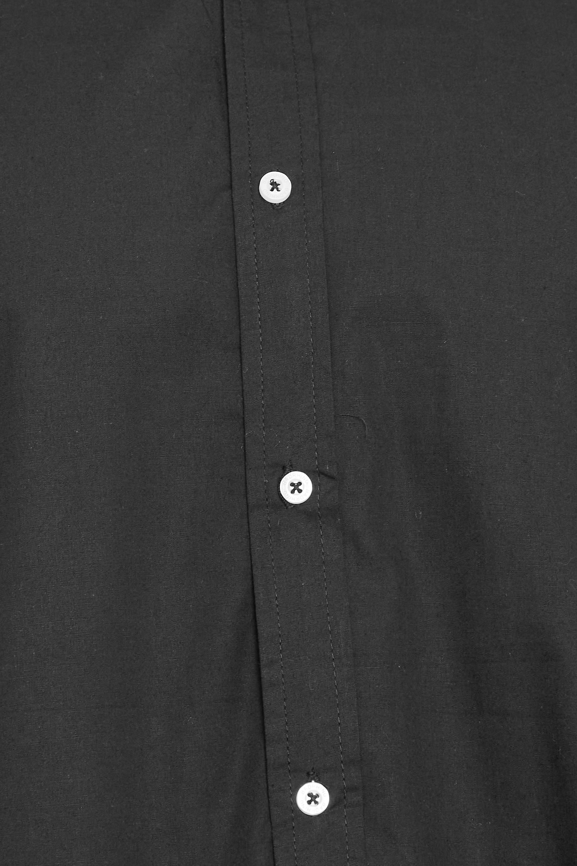 BadRhino Black Cotton Poplin Long Sleeve Shirt | BadRhino