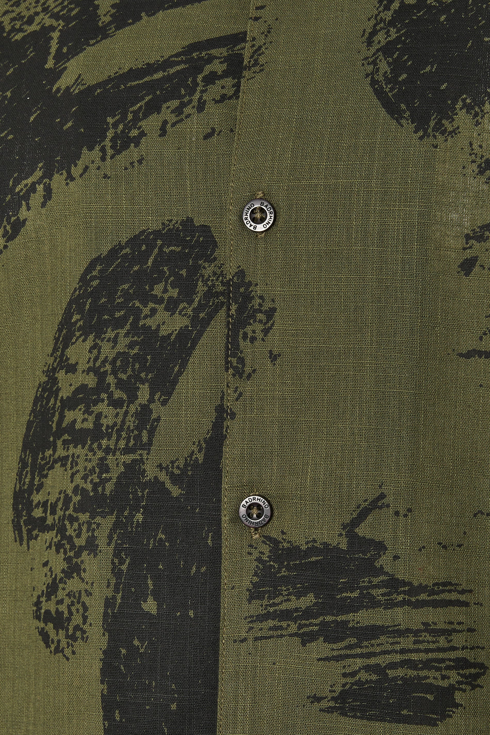 BadRhino Big & Tall Khaki Green Brushstroke Shirt | BadRhino 7