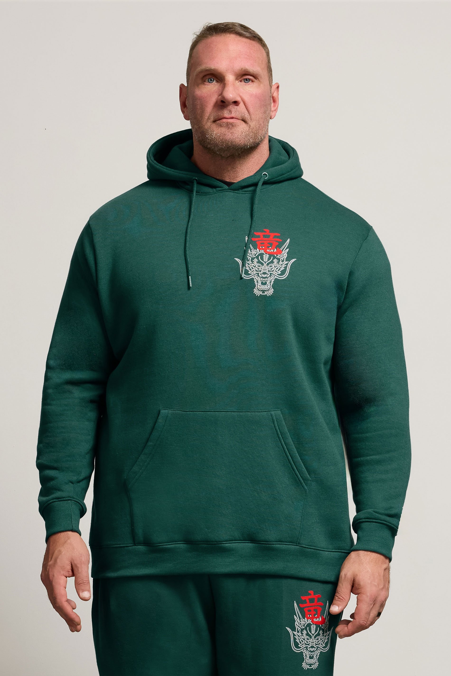 BadRhino Big & Tall Green Dragon Graphic Hoodie | BadRhino 1