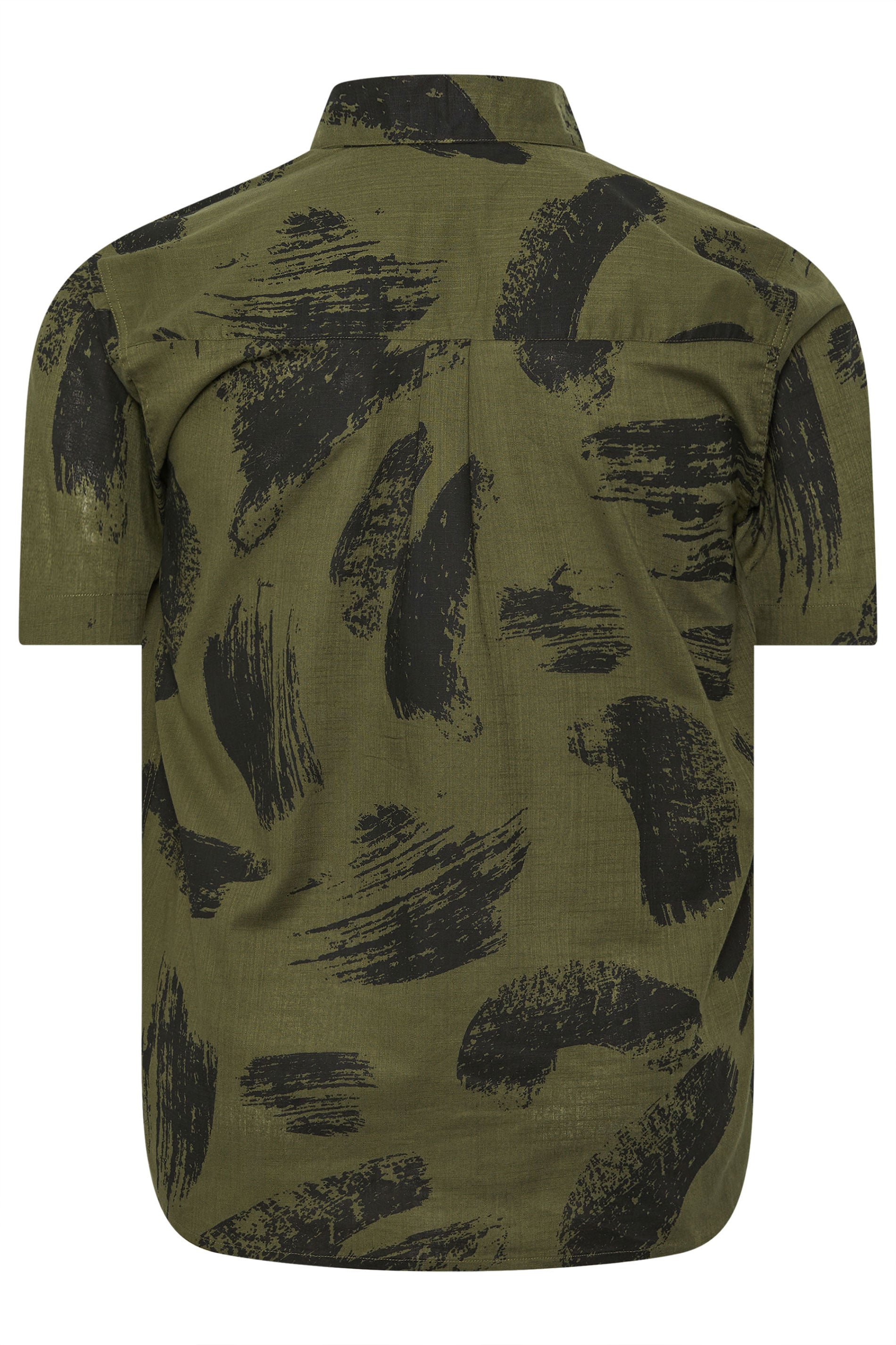 BadRhino Big & Tall Khaki Green Brushstroke Shirt | BadRhino 6