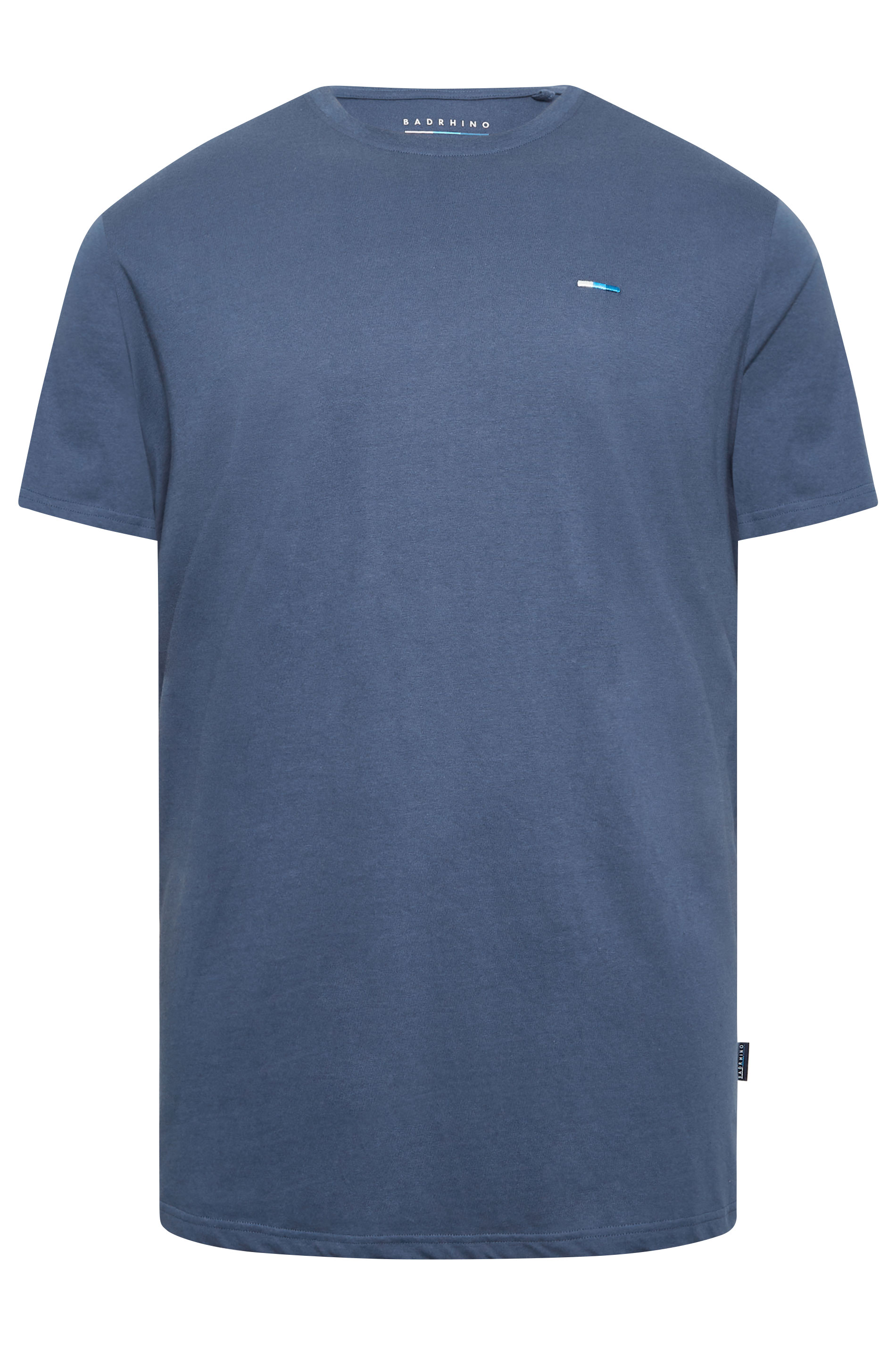 BadRhino Big & Tall Blue Plain T-Shirt | BadRhino 6