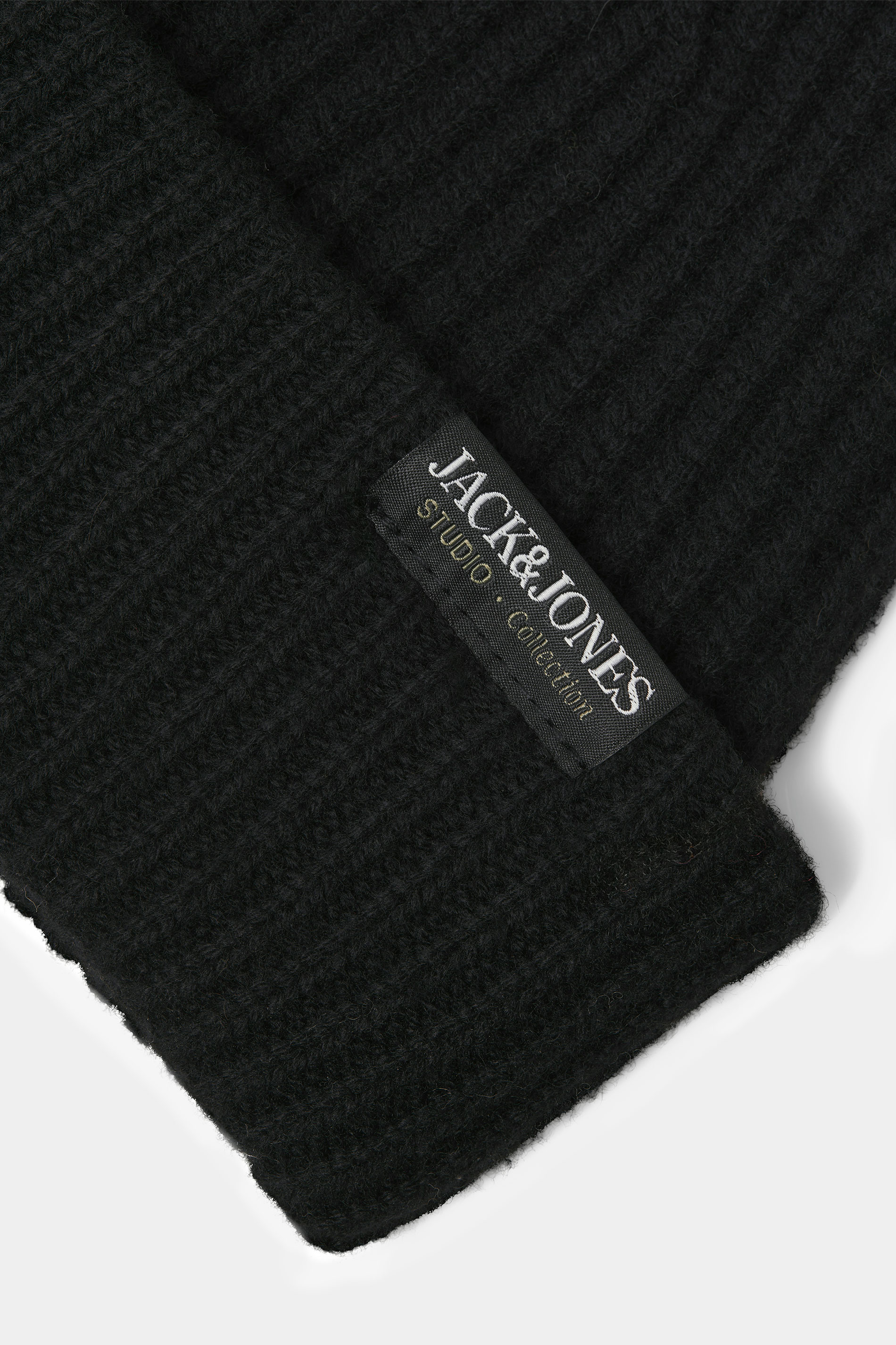 JACK & JONES Big & Tall Black Wool Beanie | BadRhino 2