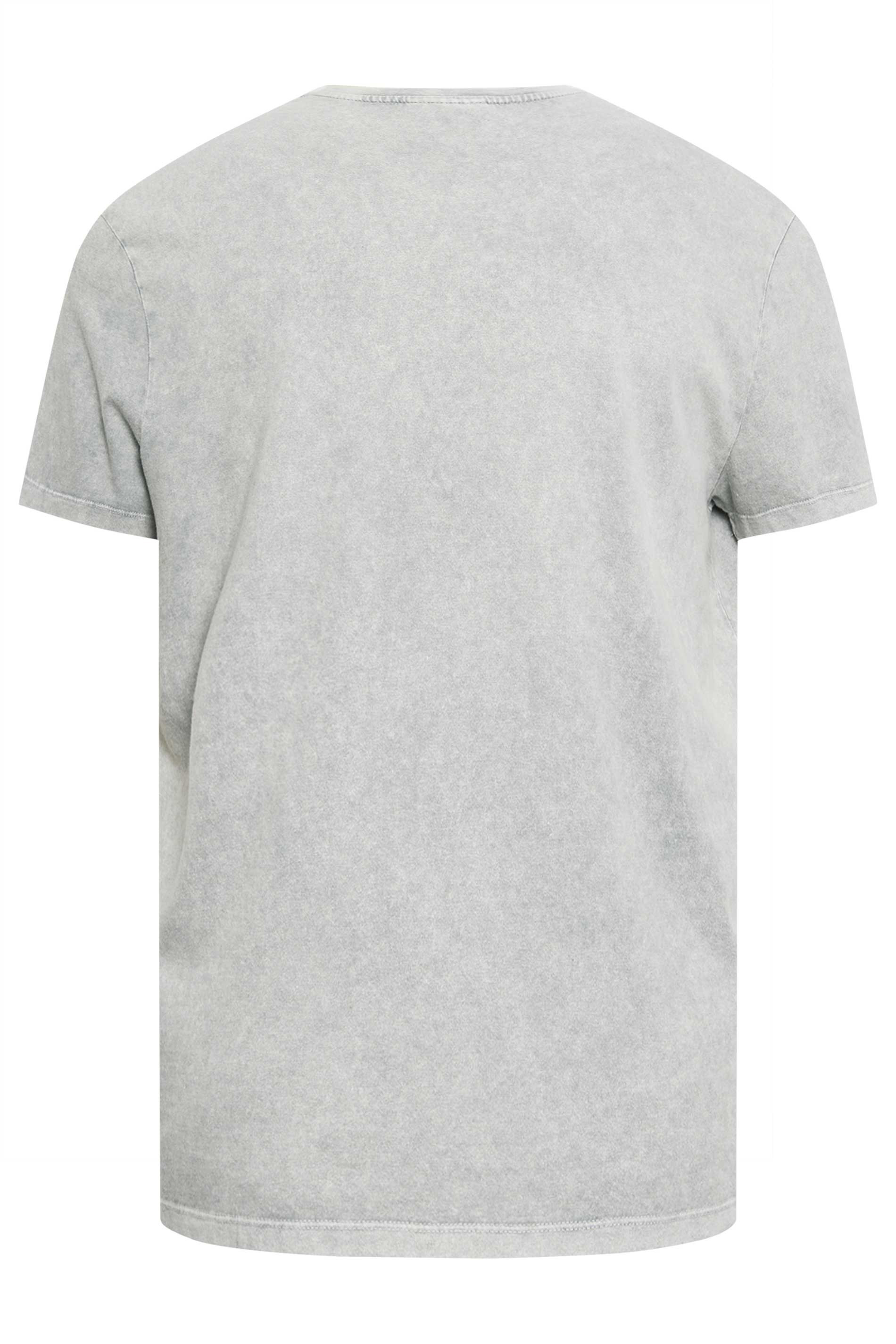 GNP Big & Tall Light Grey Logo Oversized T-Shirt