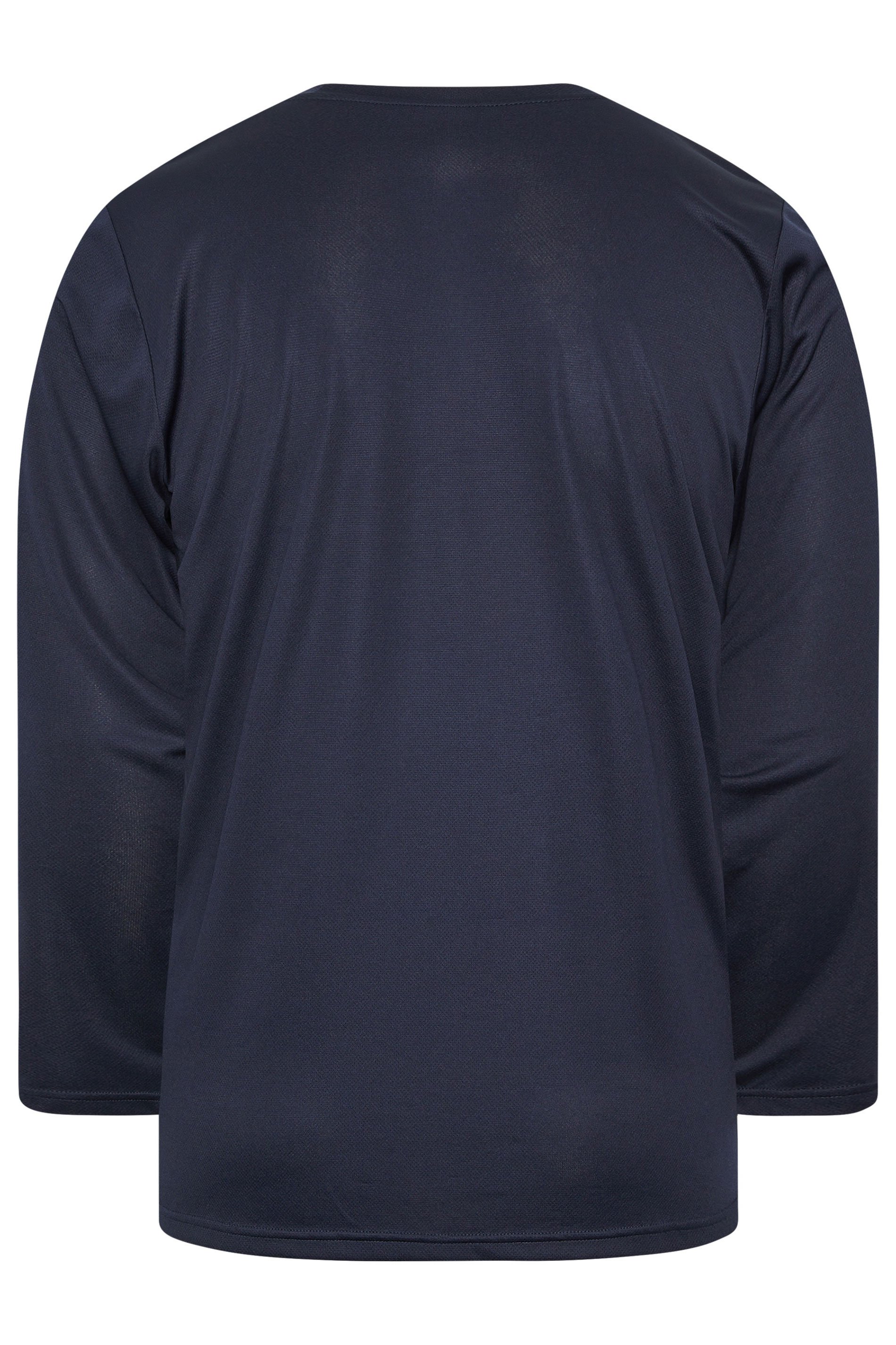 IronRhino Big & Tall Navy Blue Branded Performance Long Sleeve T-Shirt | BadRhino 2