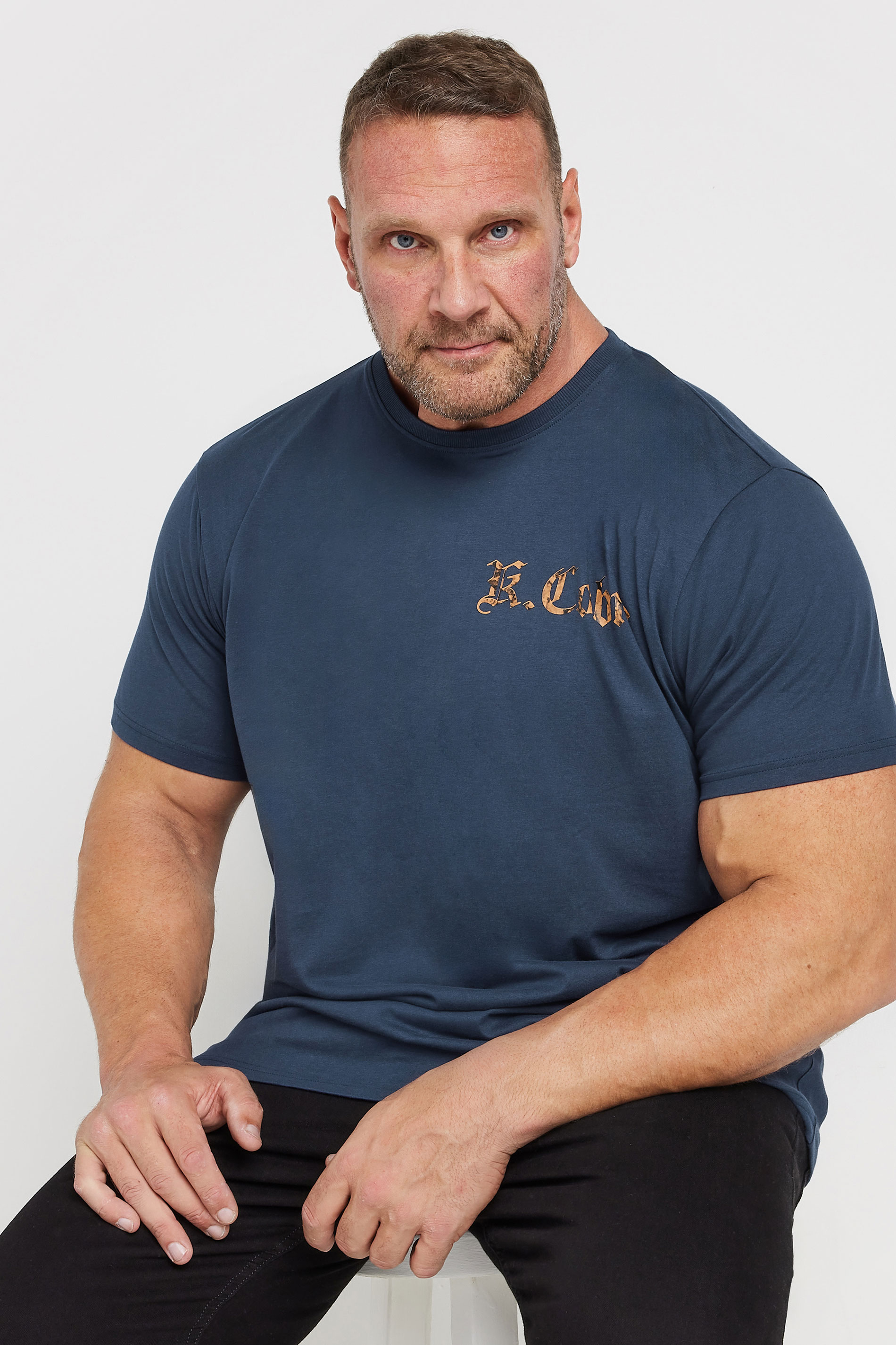 BadRhino Big & Tall Navy Blue 'King Cobras' Graphic Print T-Shirt | BadRhino 2