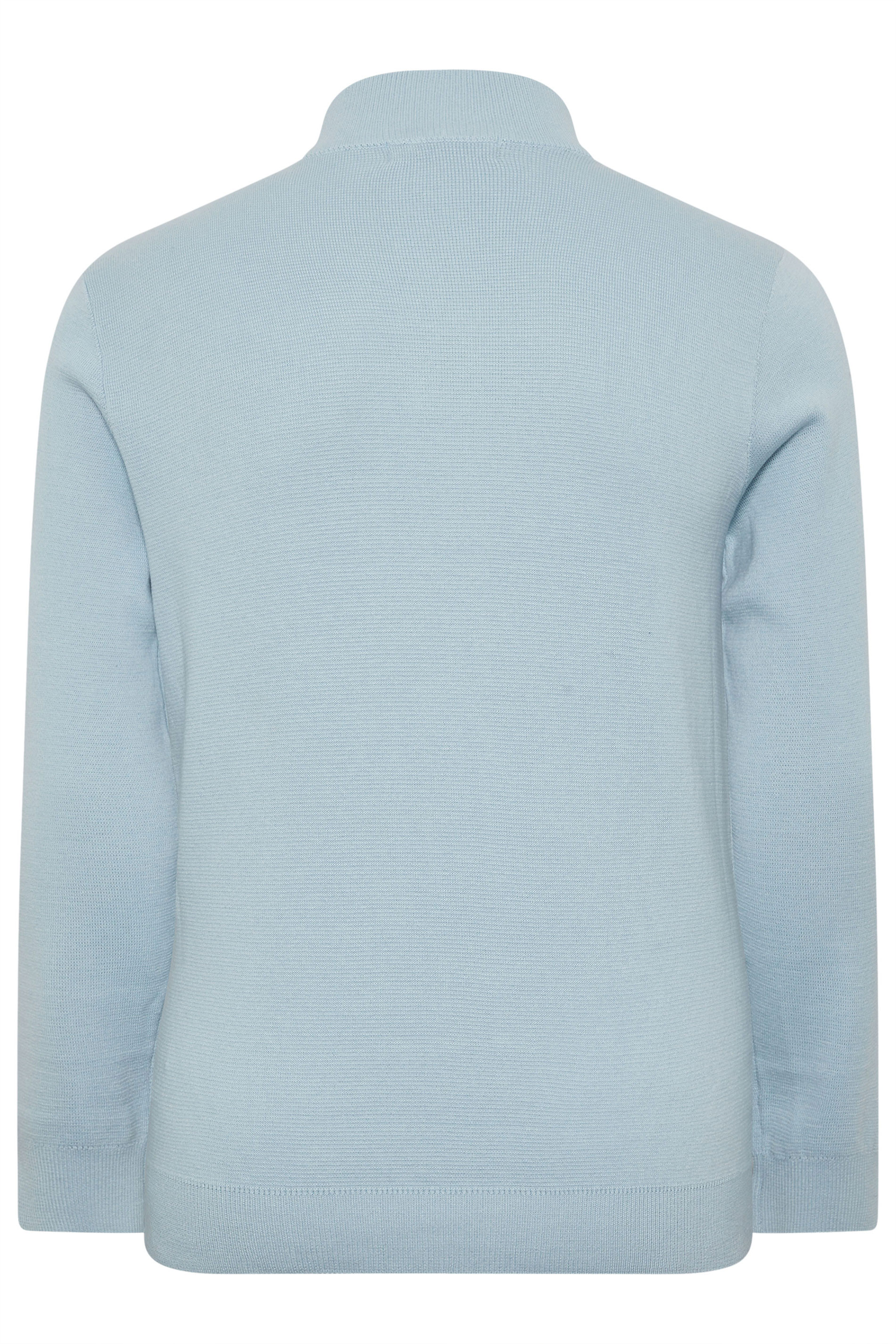 BadRhino Big & Tall Light Blue Milano Quarter Zip Jumper | BadRhino 4