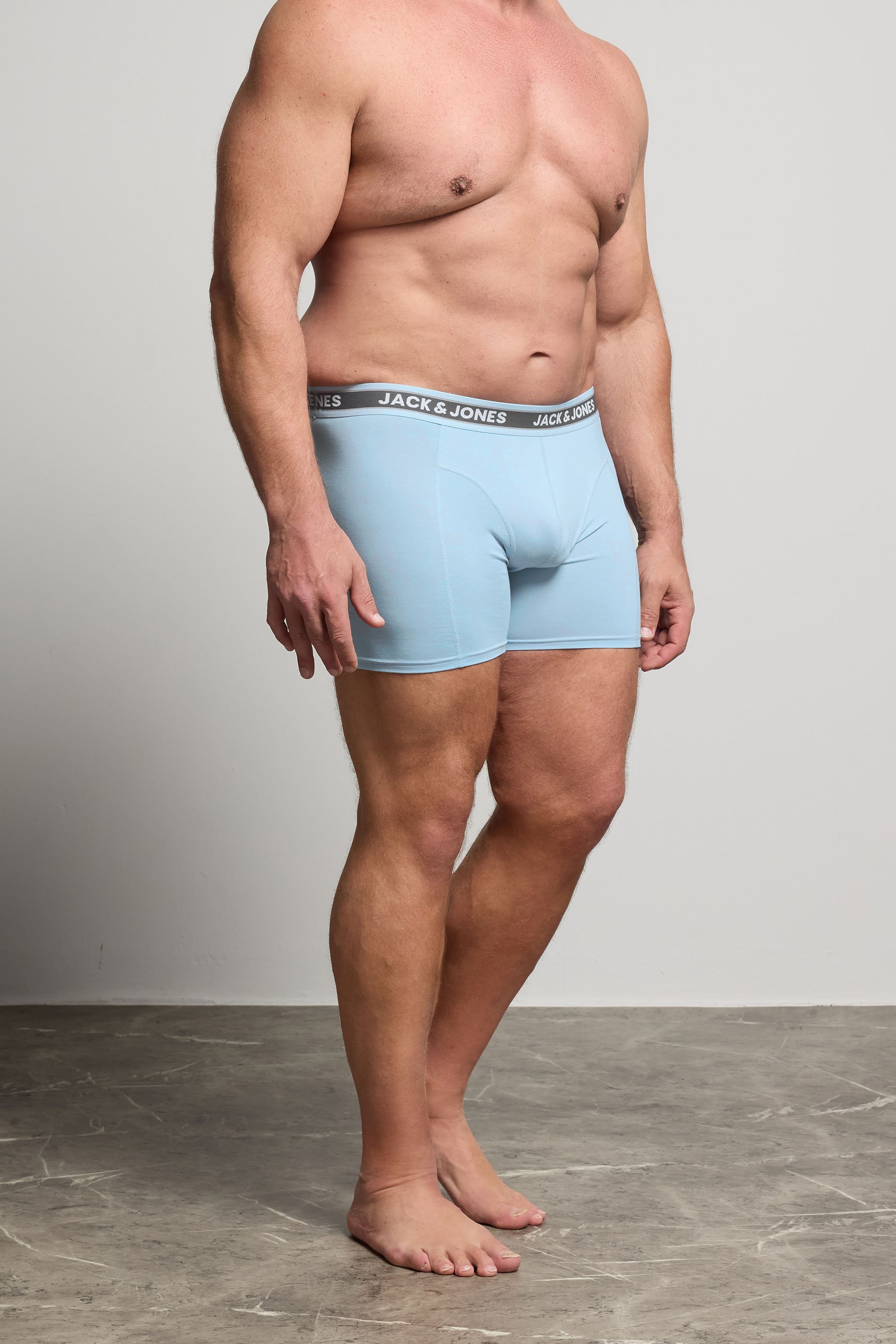JACK & JONES Big & Tall 5 Pack Blue & Black Boxers | BadRhino 2