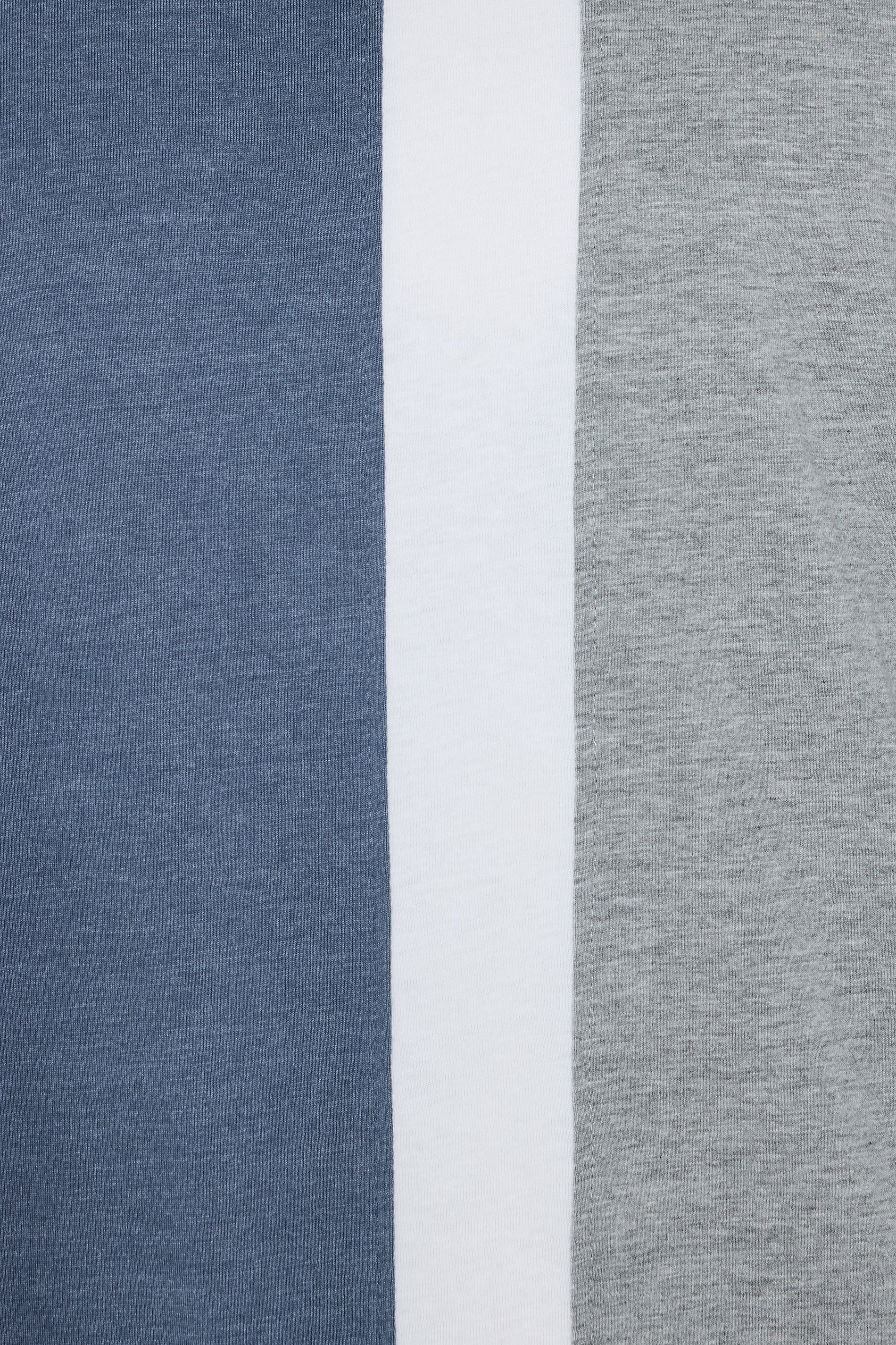 KAM Big & Tall Indigo Blue Stripe T-Shirt | BadRhino 3