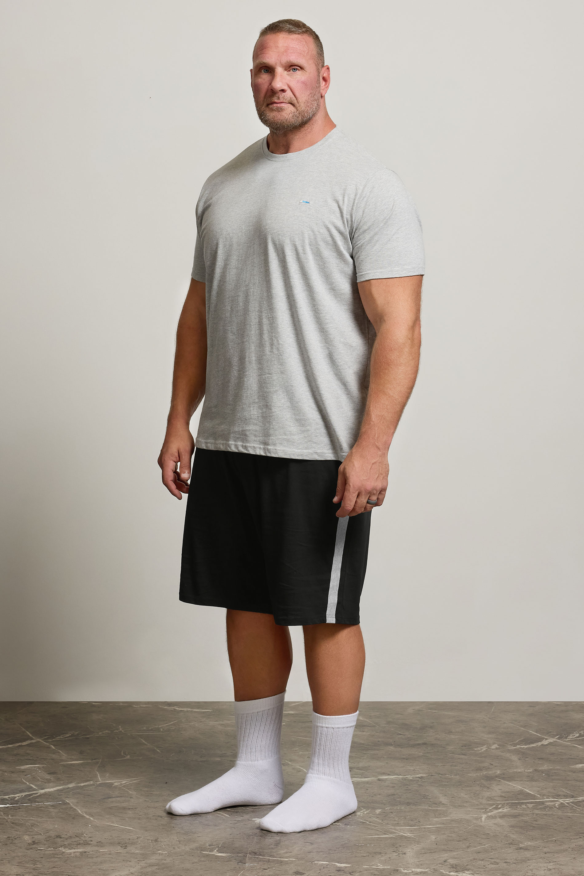 BadRhino Big & Tall Black Lightweight Lounge Shorts | BadRhino 3