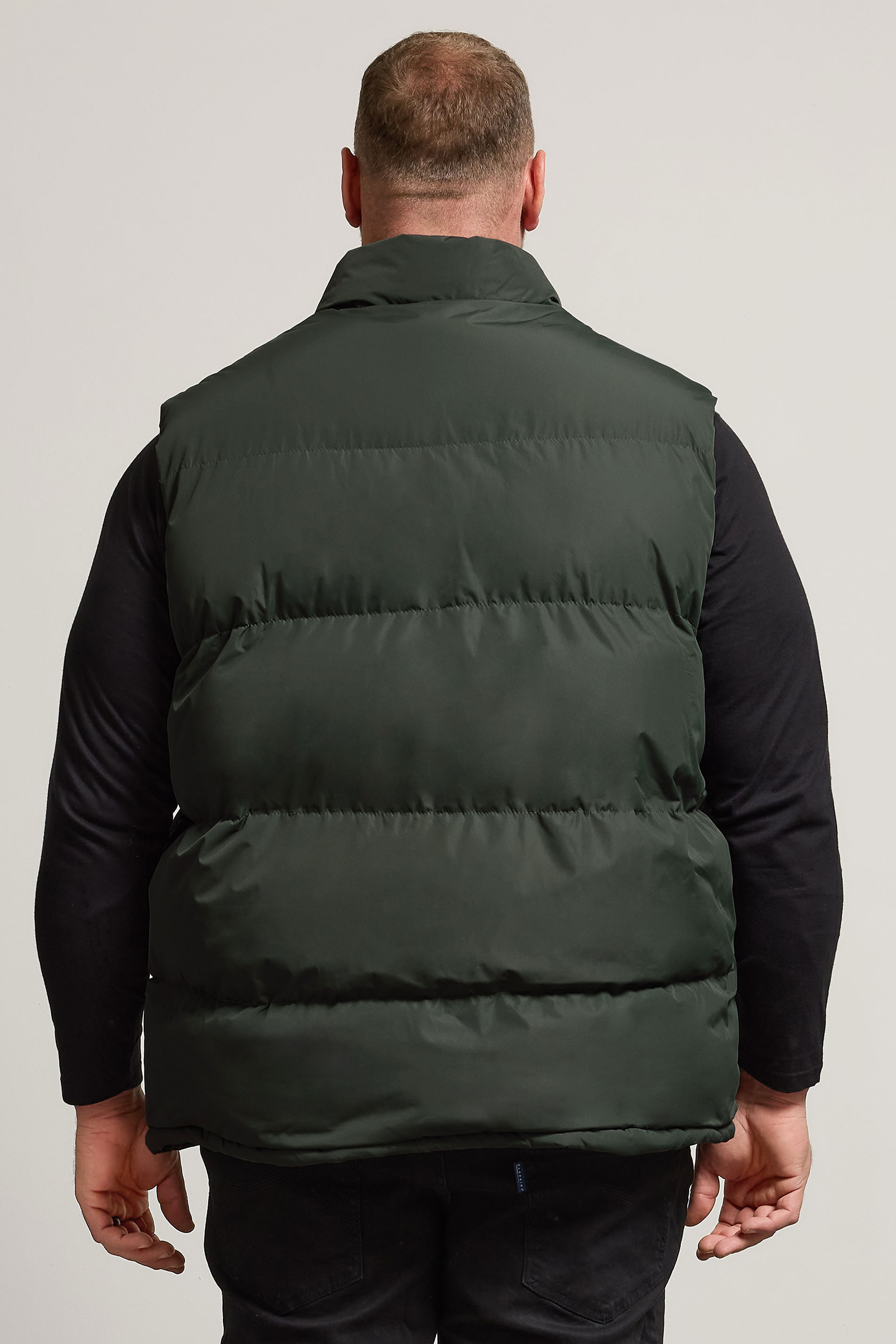 BadRhino Big & Tall Dark Green Zip Through Gilet | BadRhino 3