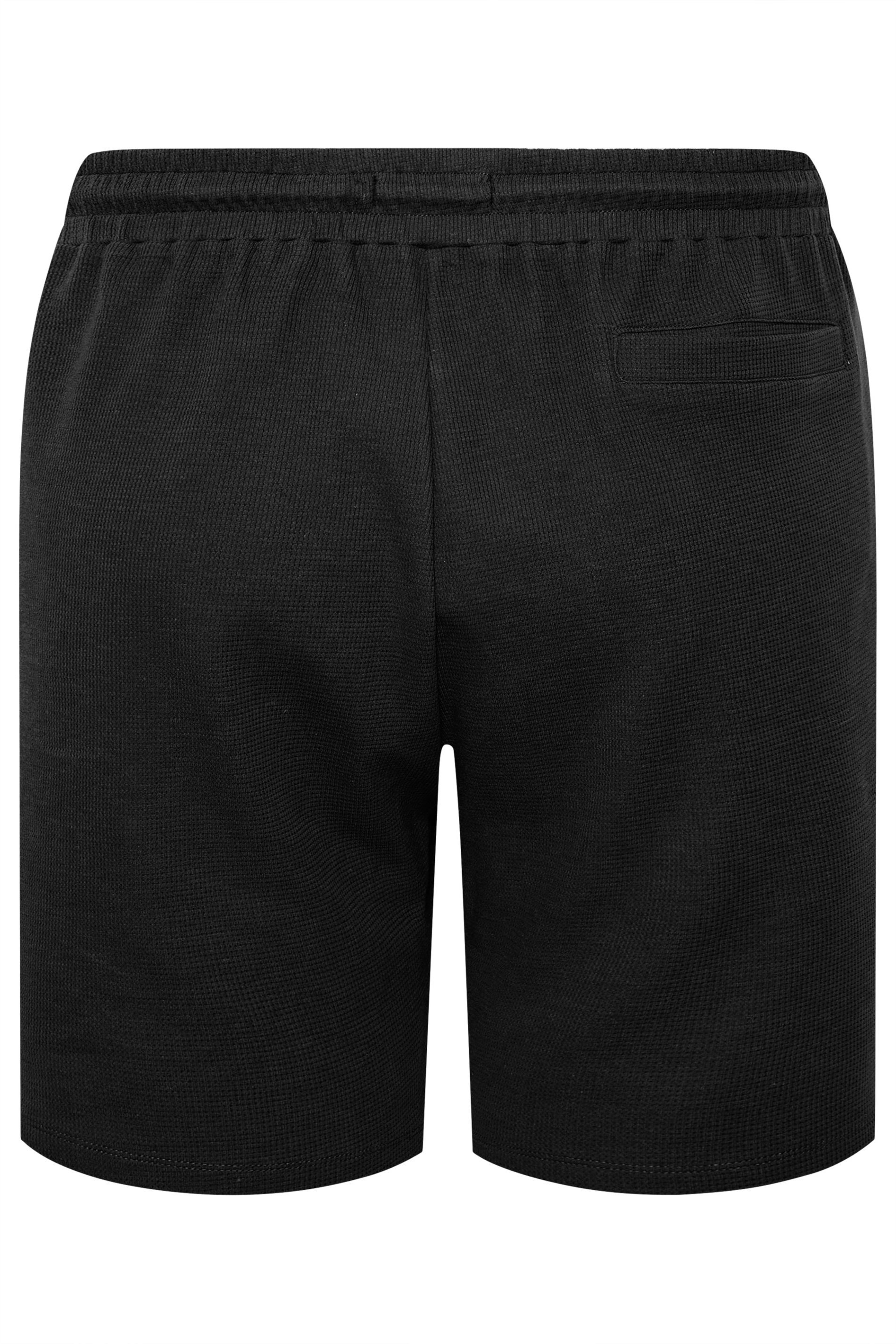 BadRhino Big & Tall Black Textured Shorts | BadRhino 7