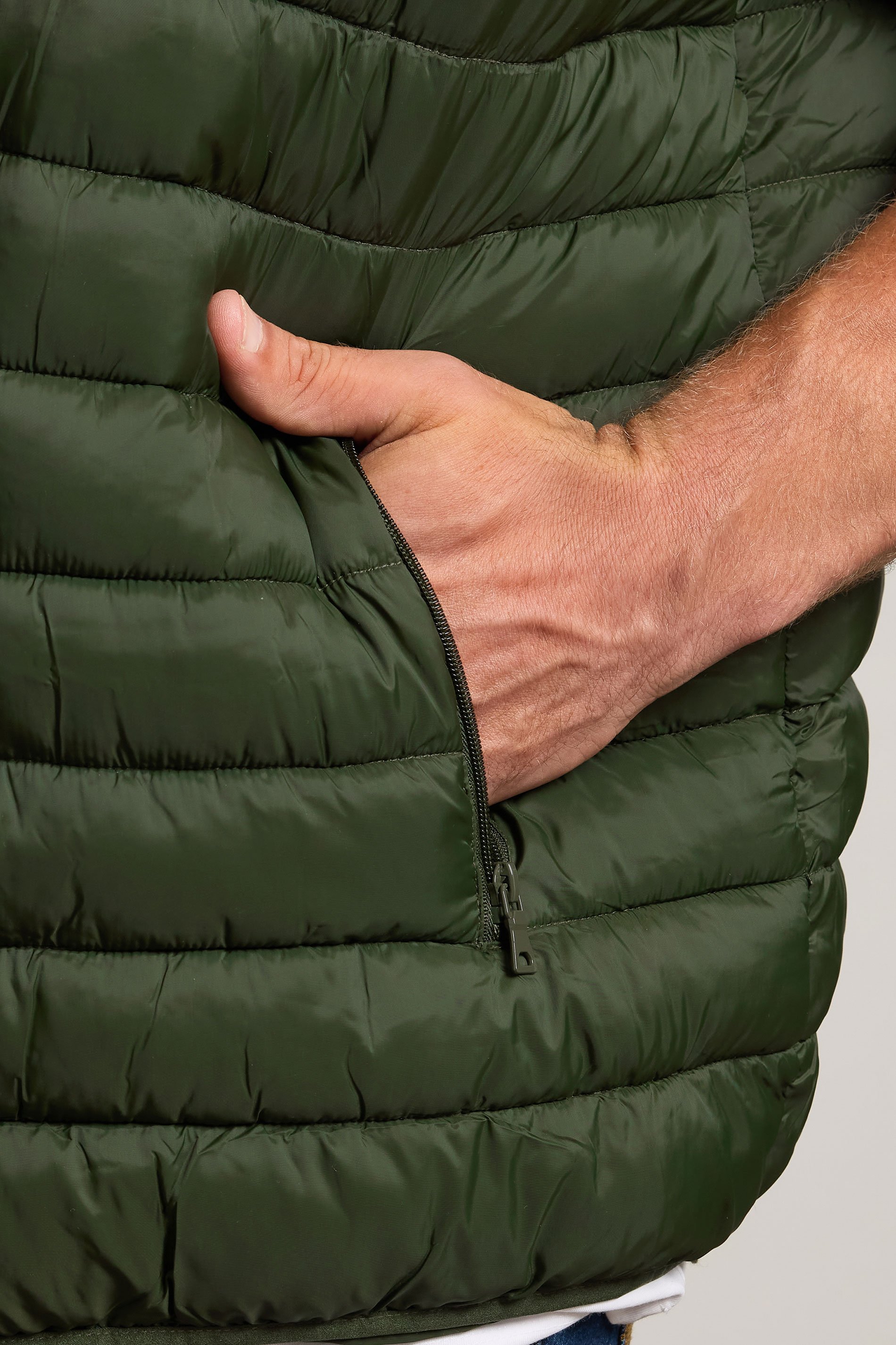 BadRhino Big & Tall Dark Green Puffer Gilet | BadRhino 4