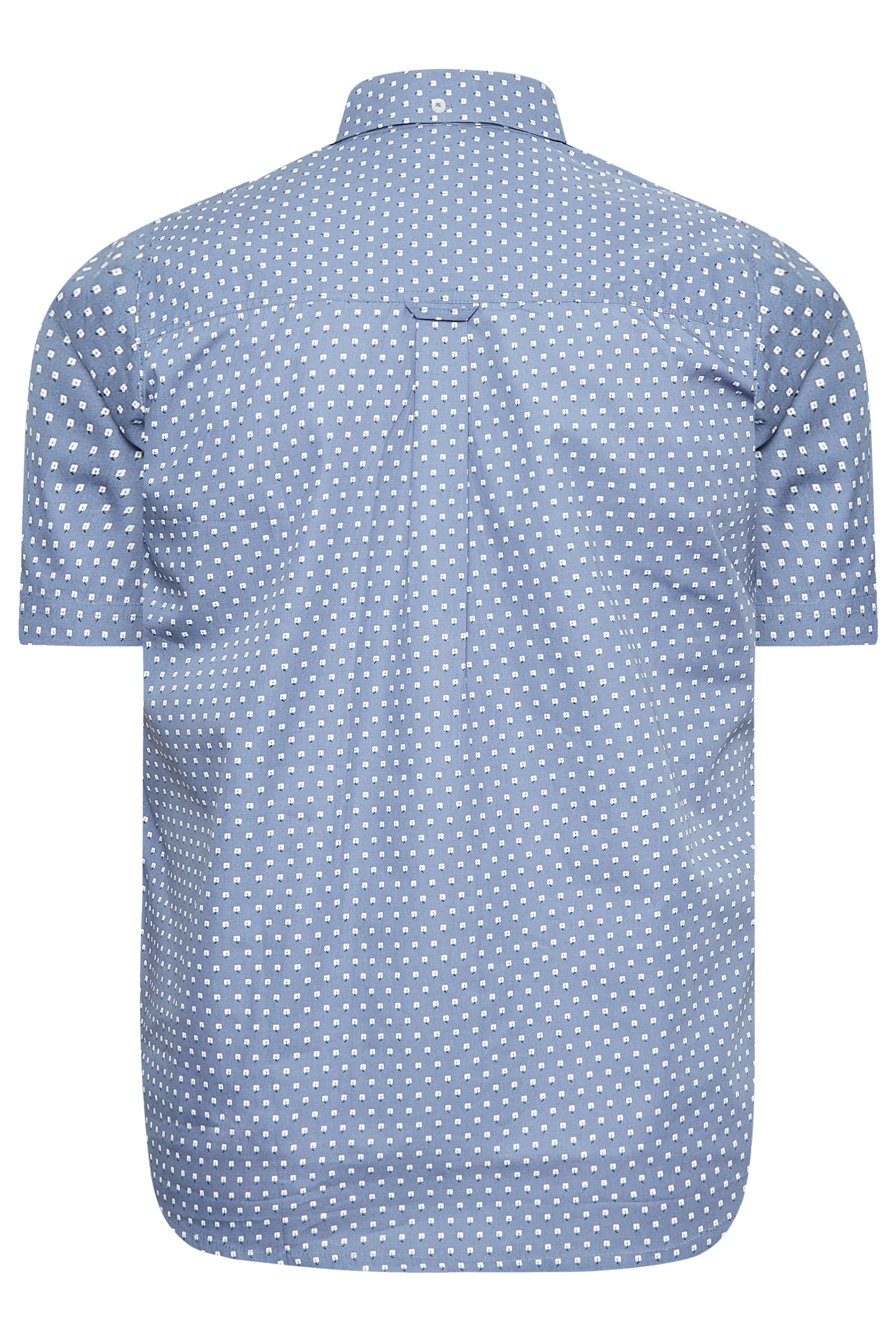 BadRhino Big & Tall Mens Plus Size Blue Floral Short Sleeve Shirt | BadRhino 4