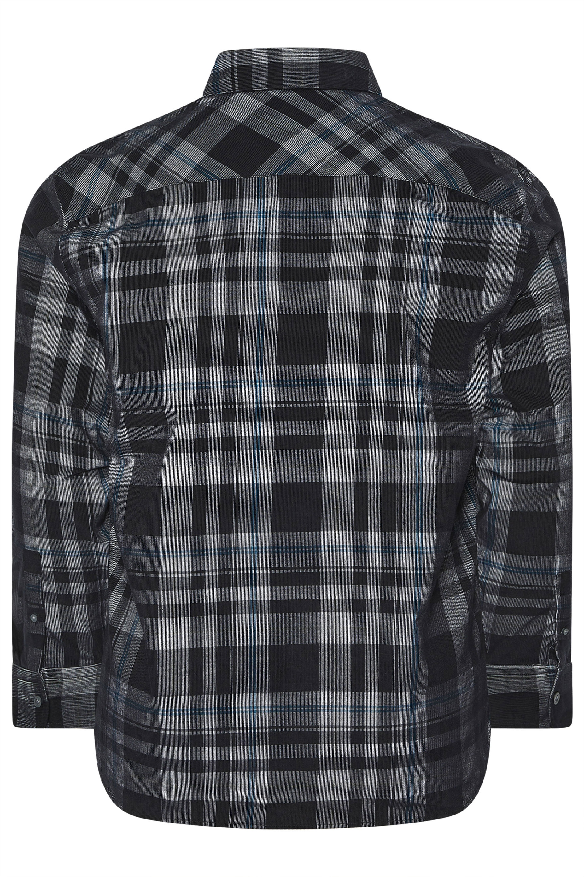 LYLE & SCOTT Big & Tall Black & White Check Shirt | BadRhino 2