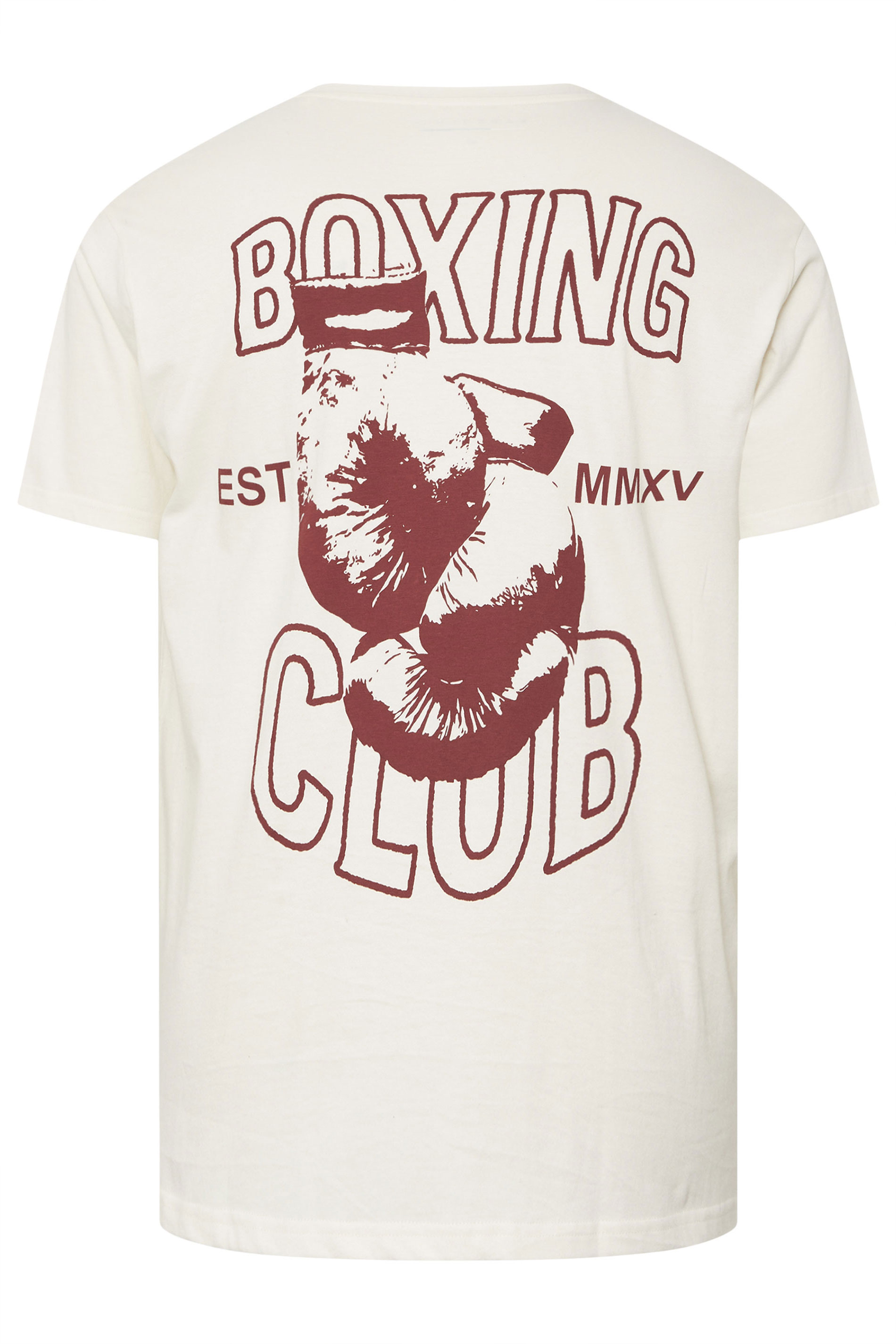 BadRhino Big & Tall Off White 'Boxing Club' Graphic T-Shirt | BadRhino 7