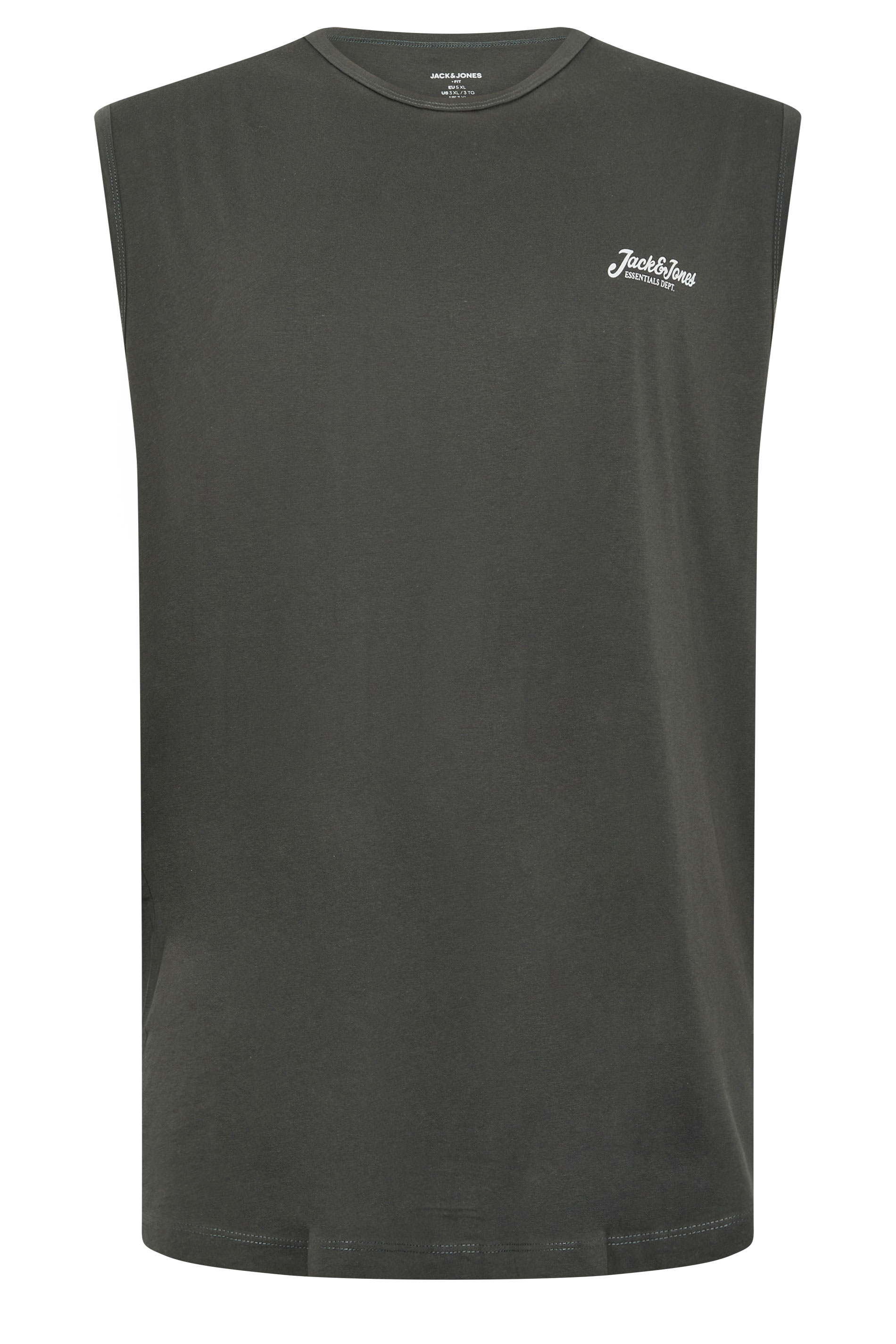 JACK & JONES 3 PACK Big & Tall White, Black, and Light Blue Tanktops | BadRhino 9