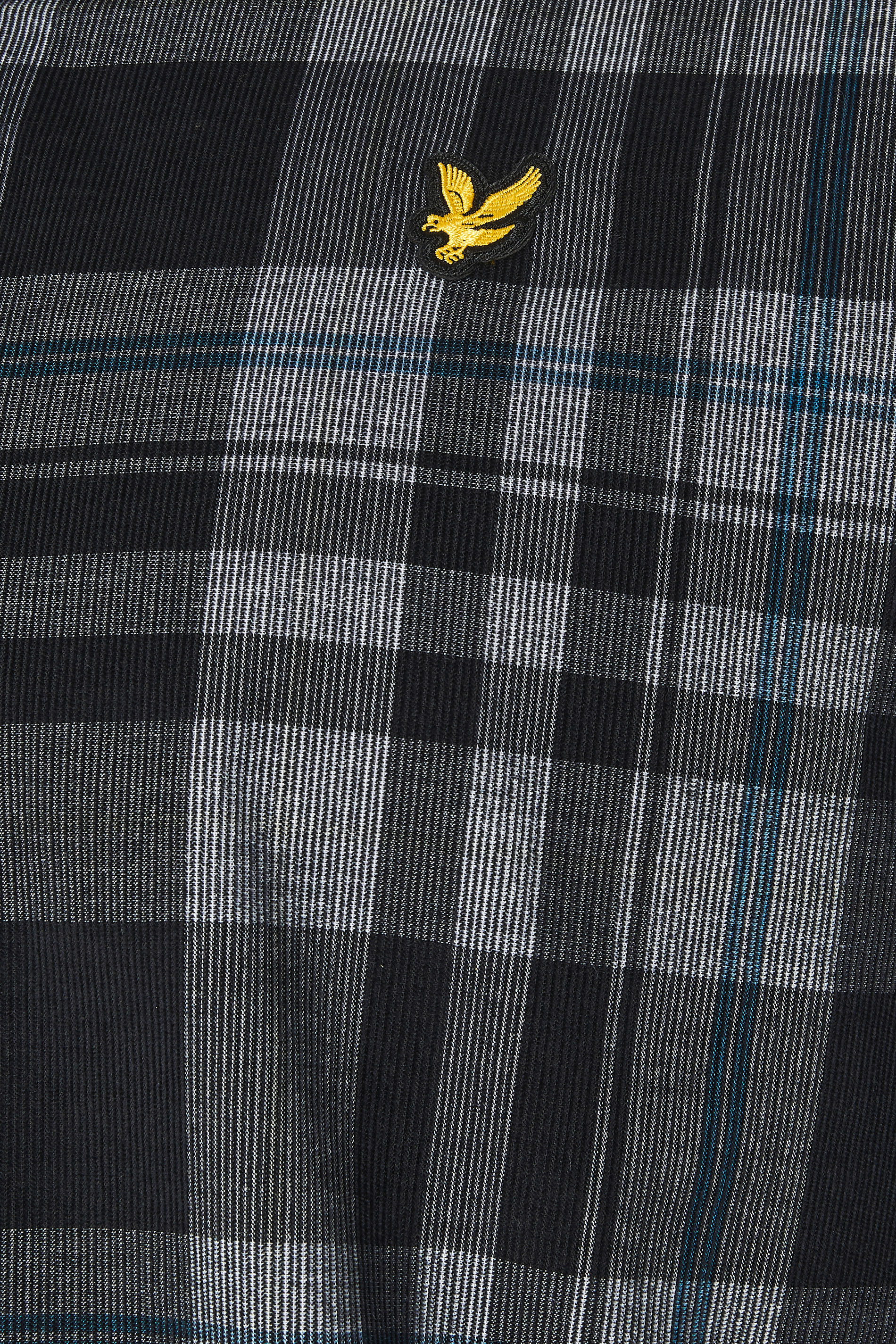 LYLE & SCOTT Big & Tall Black & White Check Shirt | BadRhino 3