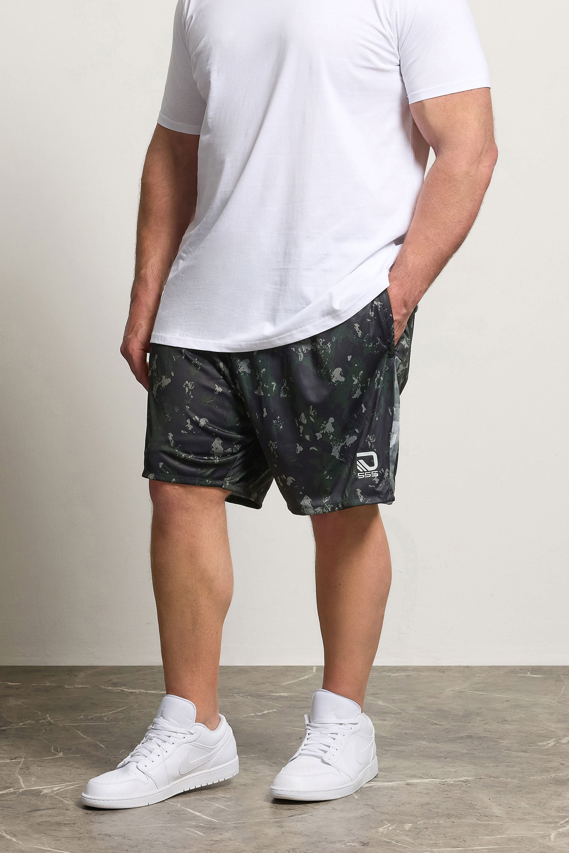 D555 Big & Tall Black Camo Shorts | BadRhino 3
