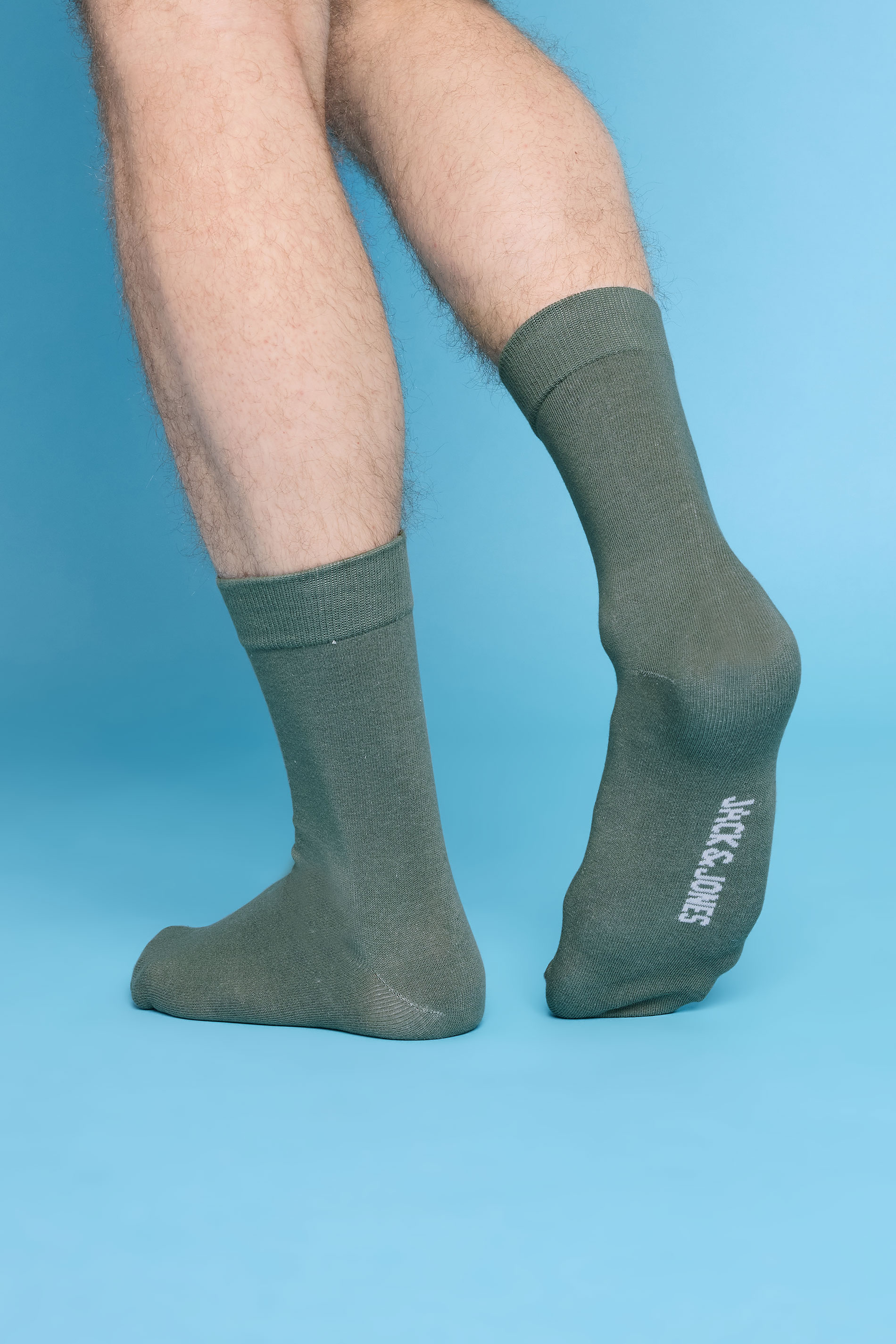 JACK & JONES 3 Pack Green & Grey Socks | BadRhino 2