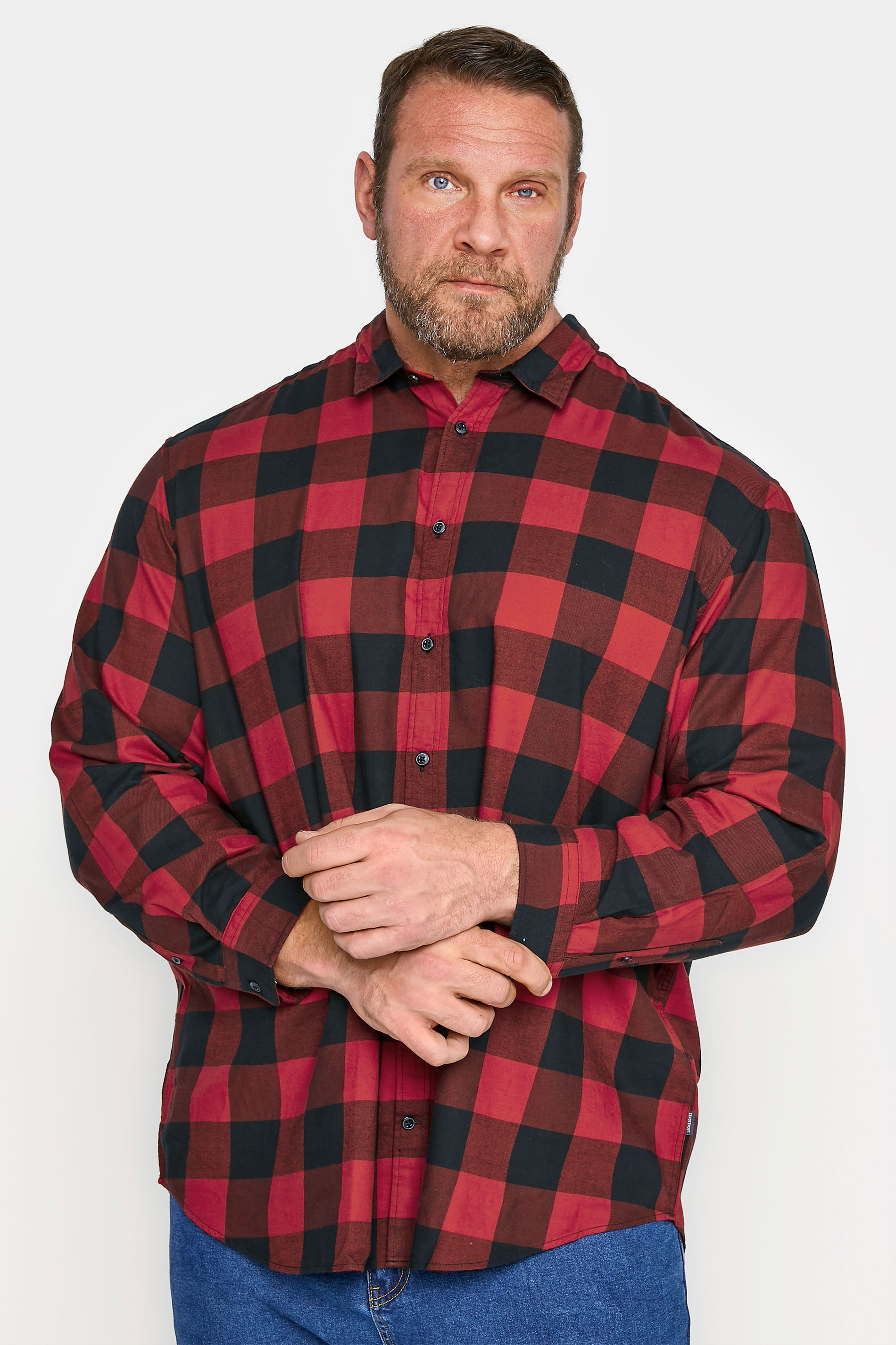 JACK & JONES Red Check Shirt | BadRhino 3