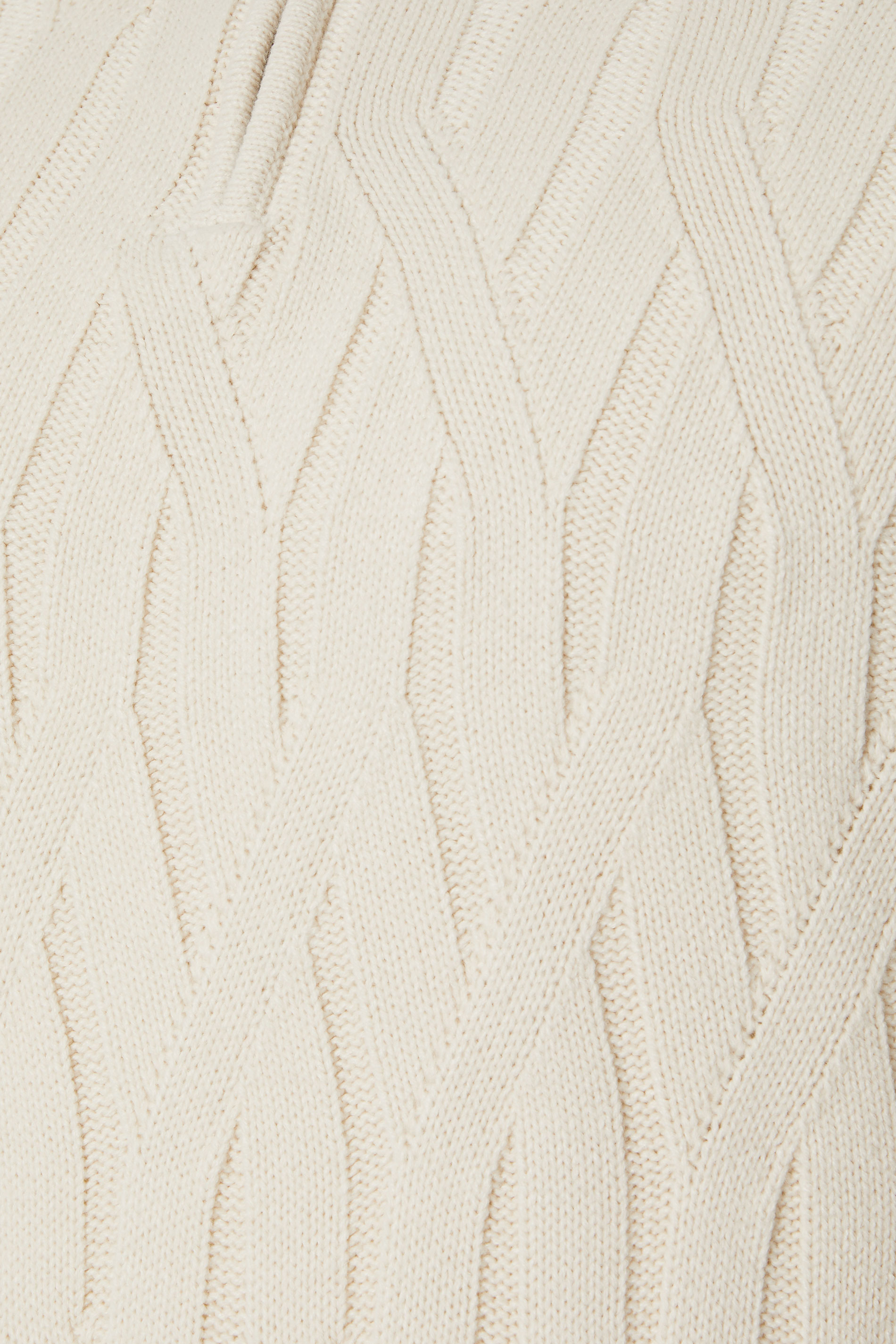 BadRhino Big & Tall Marshmallow Cream Cable Knit Quarter Zip Jumper | BadRhino 9