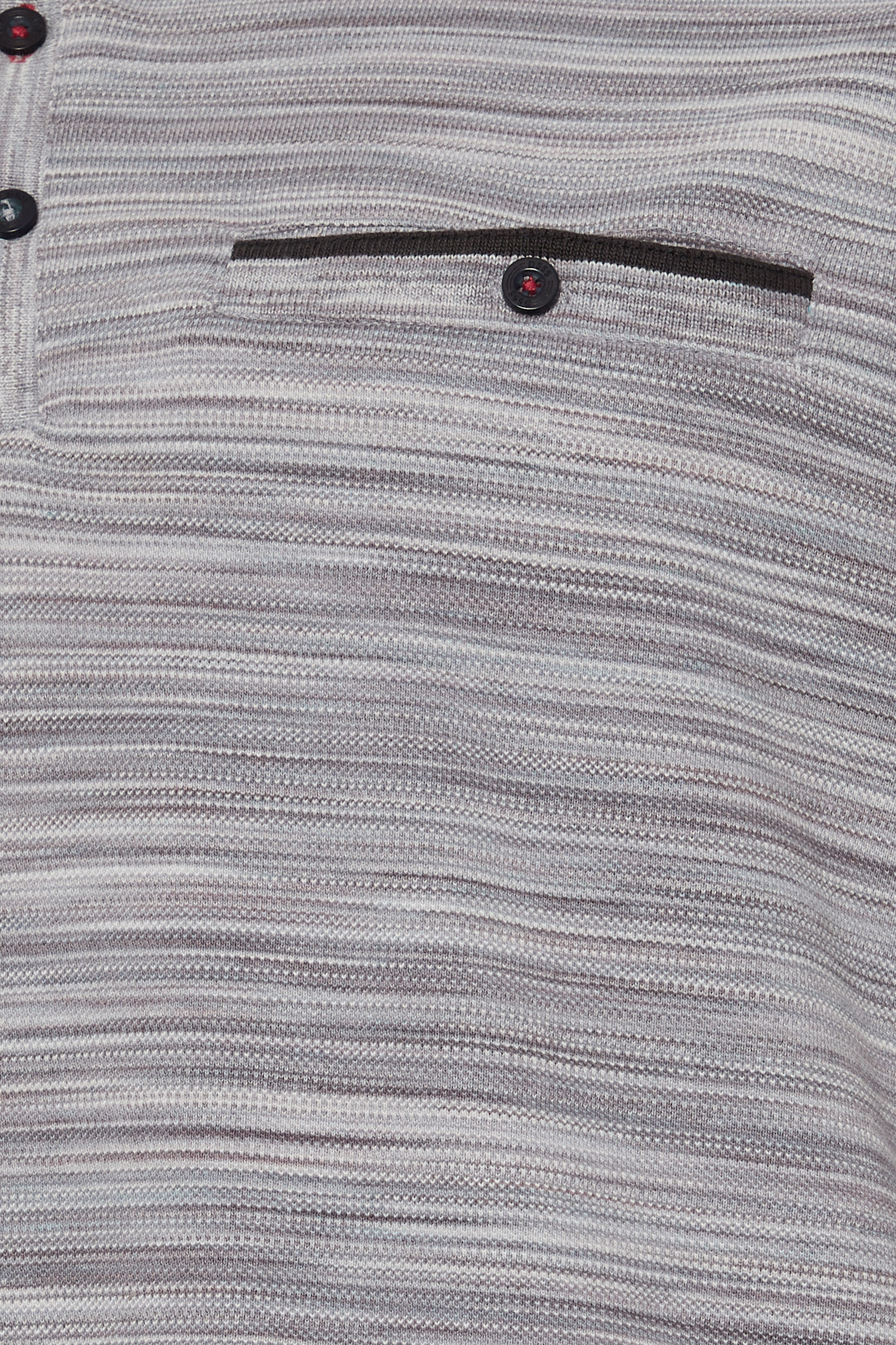 D555 Big & Tall Grey Marl Contrast Trim Polo Shirt | BadRhino 2