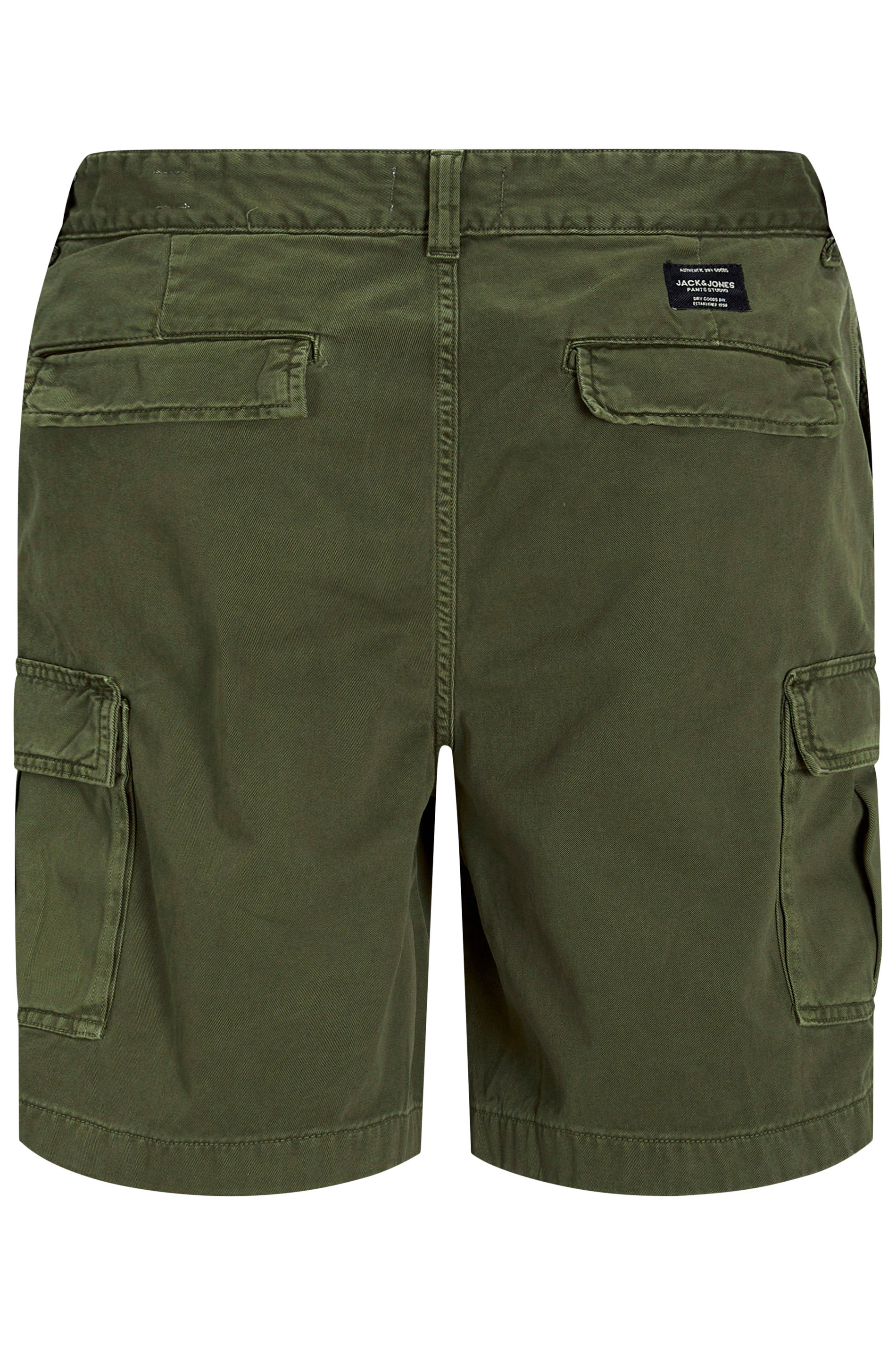 JACK & JONES Big & Tall Olive Green Cargo Shorts | BadRhino 4