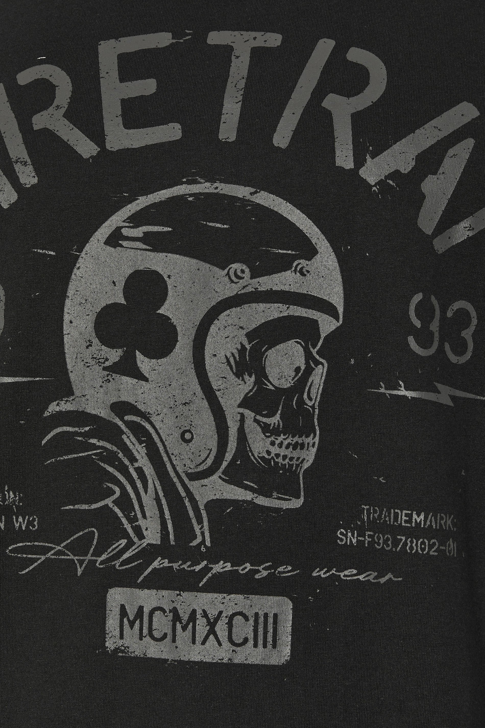 FIRETRAP Big & Tall Black Forged Iron Print T-Shirt | BadRhino 3