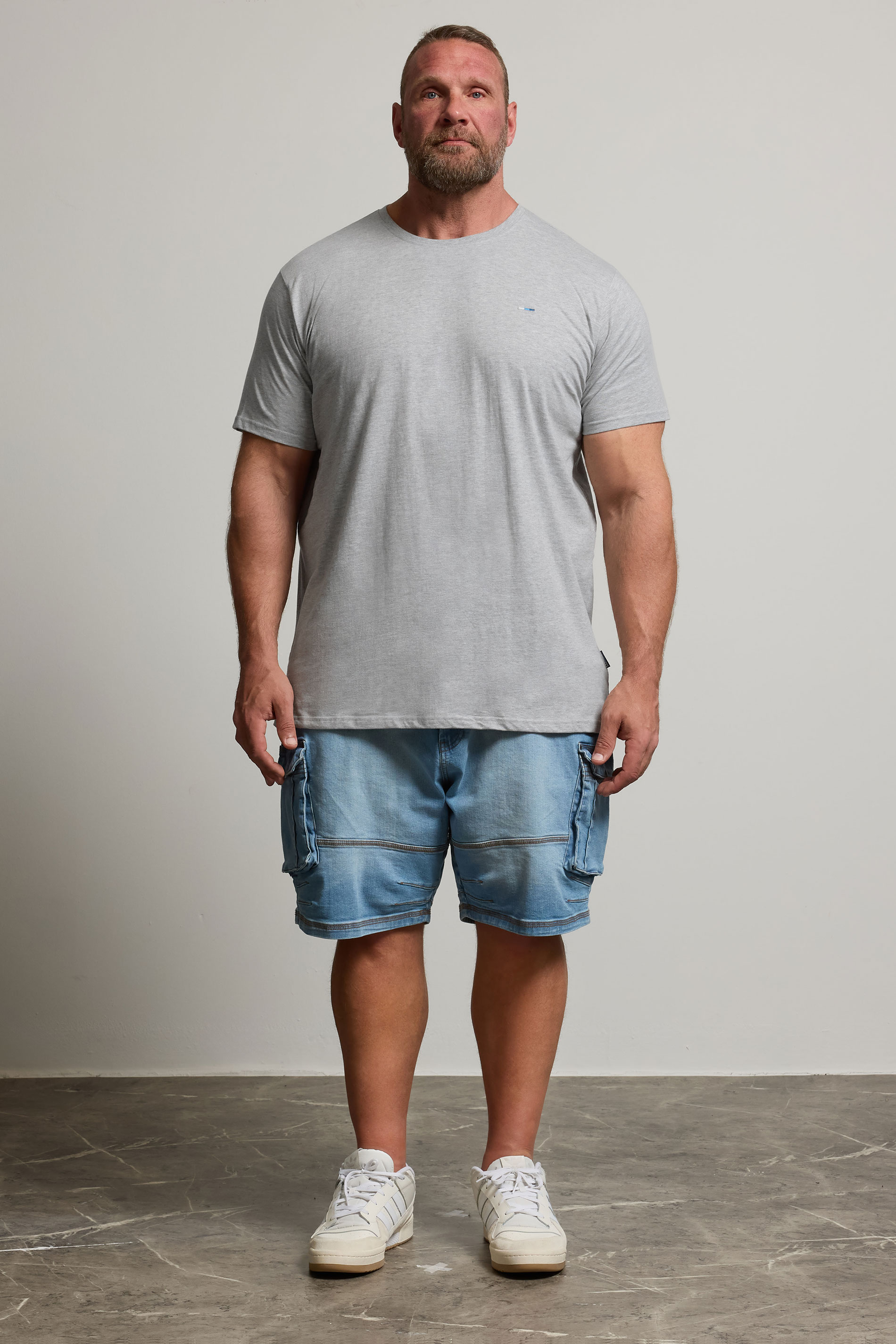 BadRhino Big & Tall Light Grey Extra Long Core T-Shirt | BadRhino 2