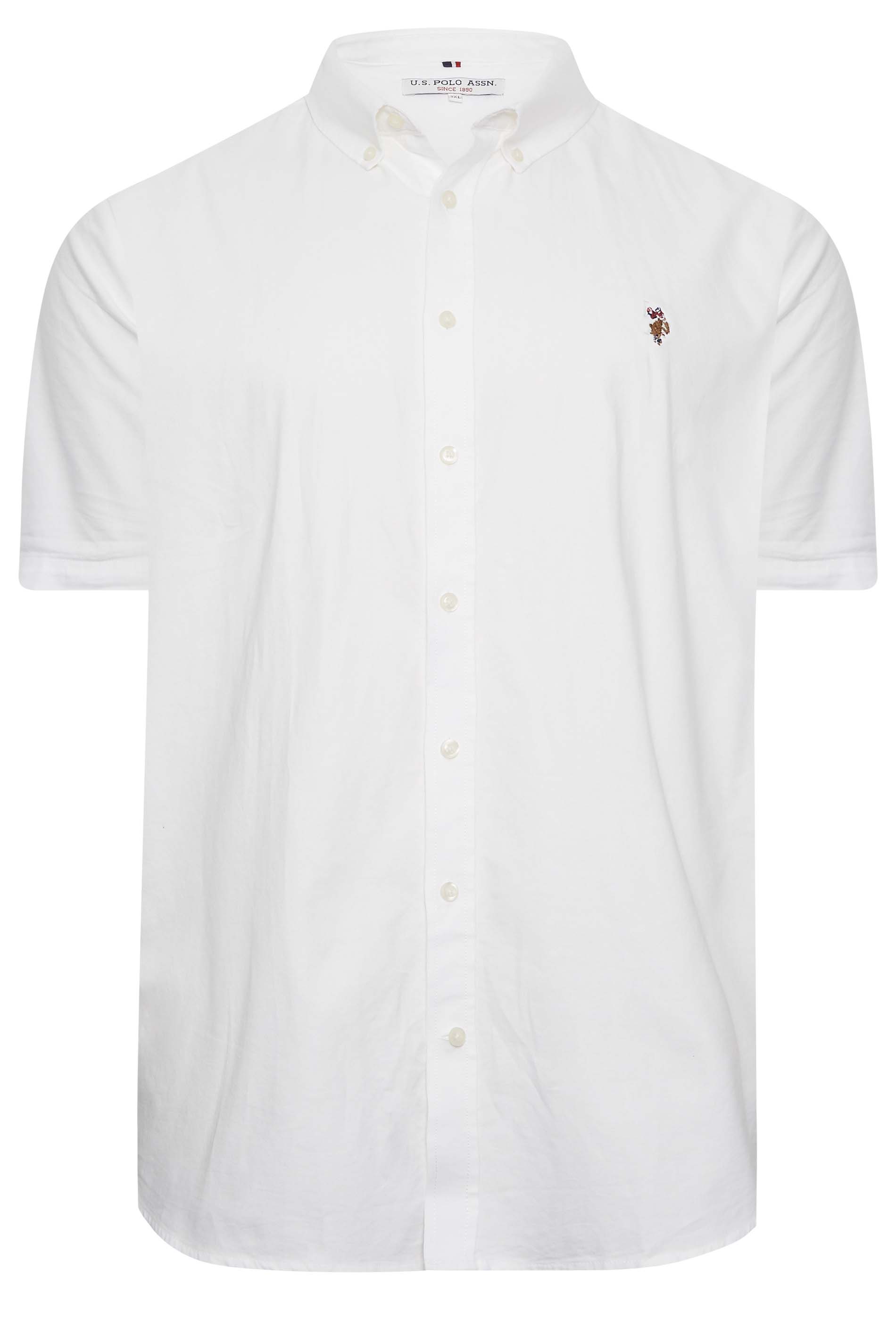 U.S. POLO ASSN. Big & Tall White Short Sleeve Shirt | BadRhino  3