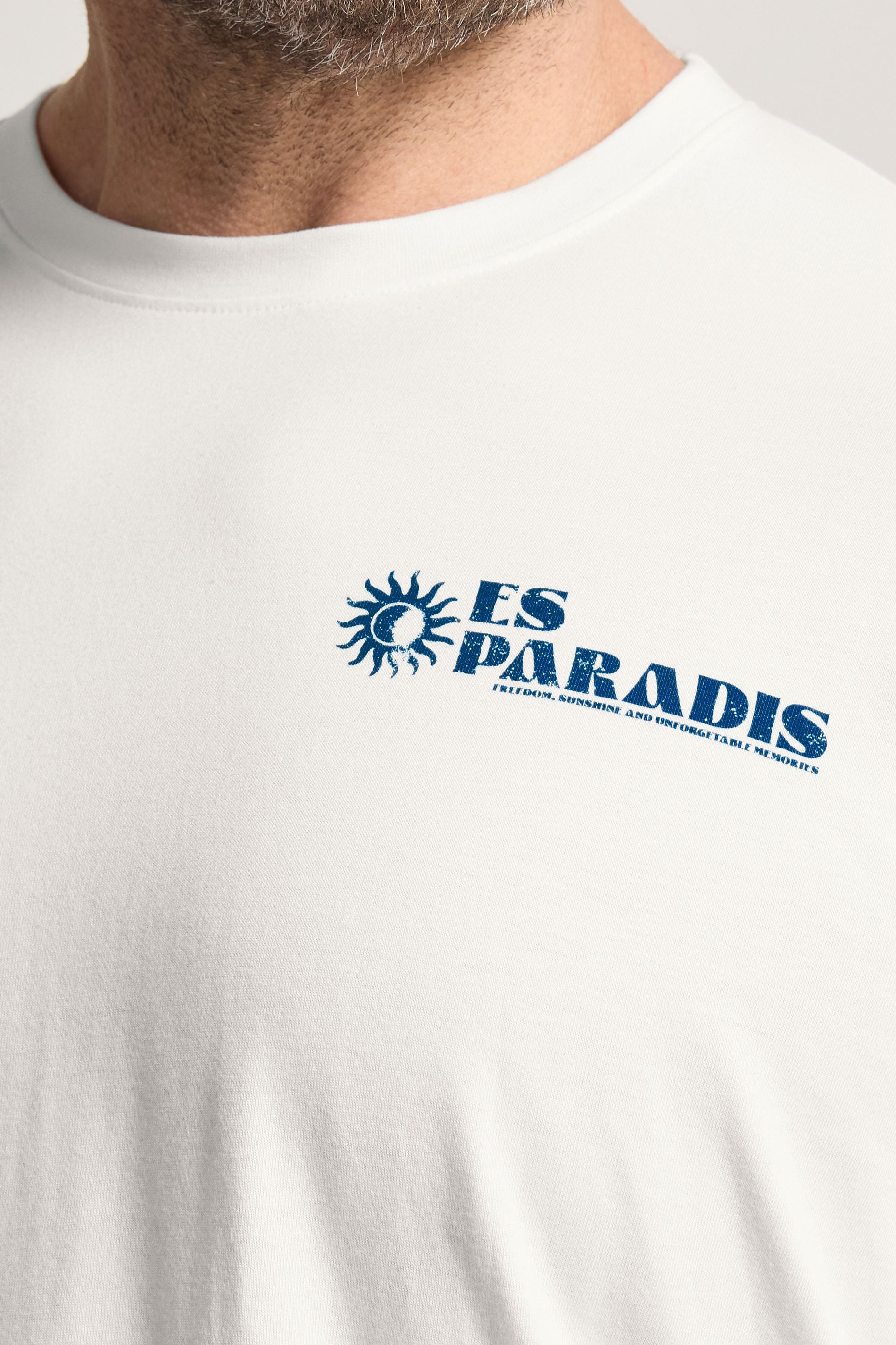 BadRhino Big & Tall Off White Ibiza Paradise Graphic T-Shirt | BadRhino 7