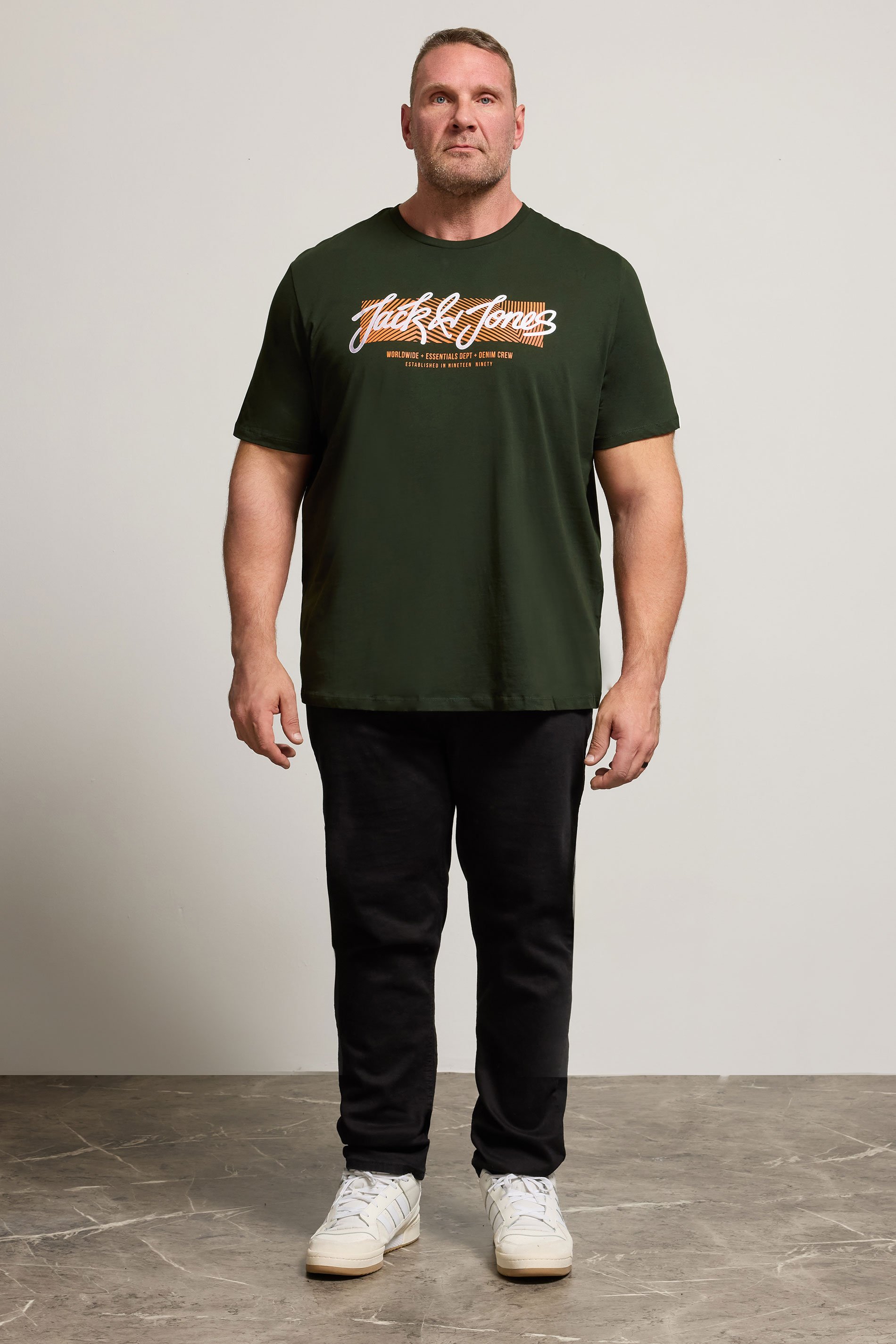 JACK & JONES Big & Tall Duffle Green Urban T-Shirt | BadRhino 2