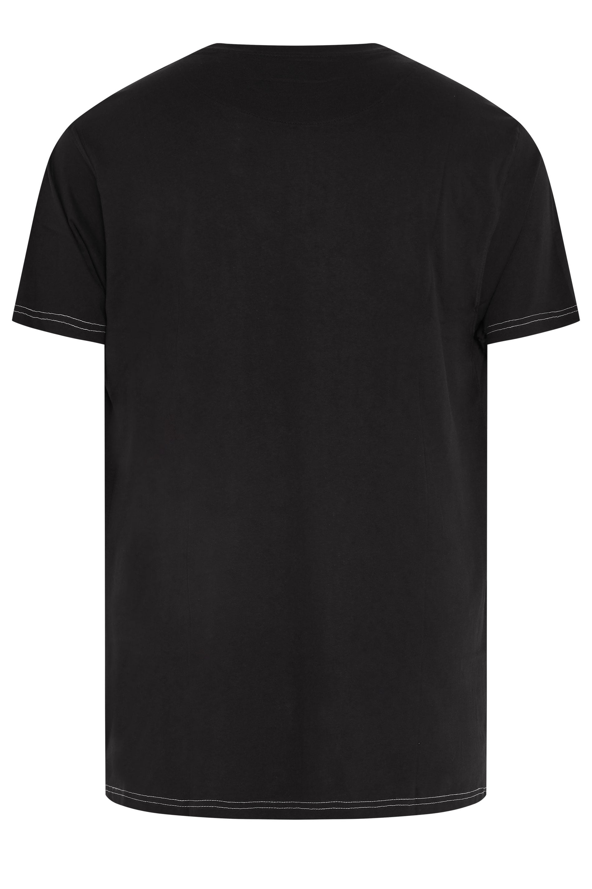 KAM Big & Tall Black Gentleman Skull T-Shirt | BadRhino 4