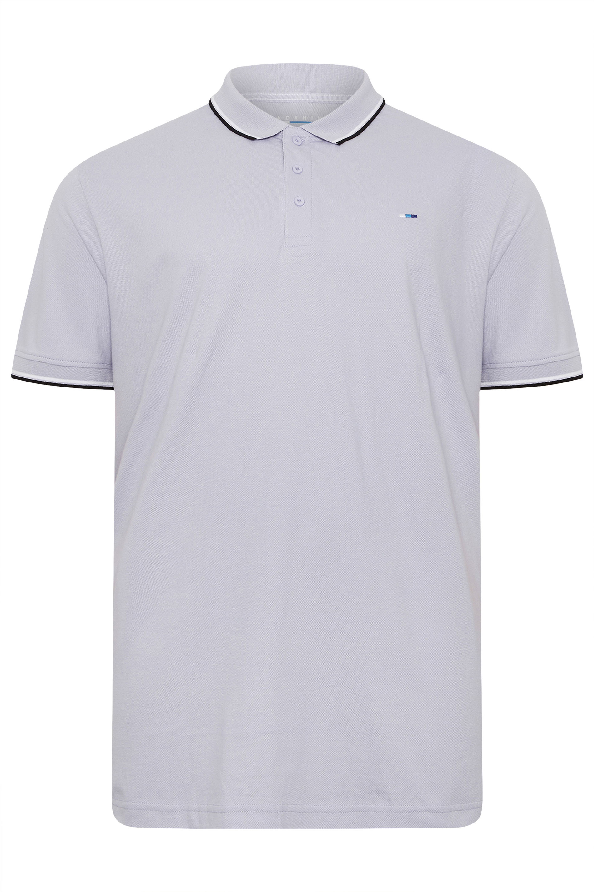 BadRhino Big & Tall 3 Pack Blue & Orange Tipped Polo Shirts | BadRhino 11