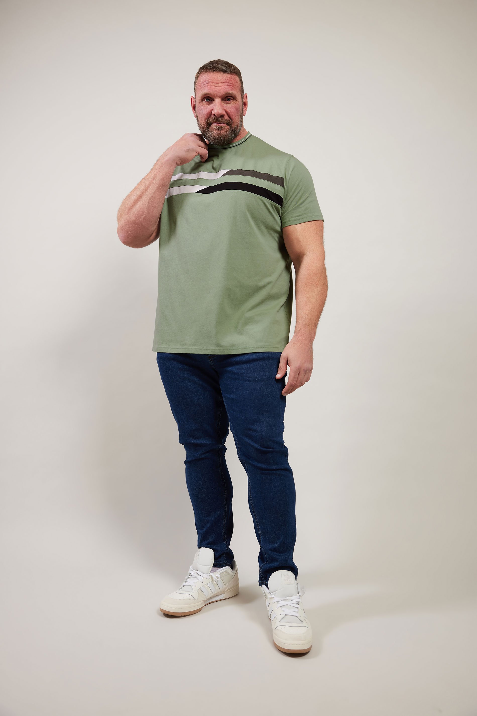 BadRhino Big & Tall Green Cut & Sew T-Shirt | BadRhino 1
