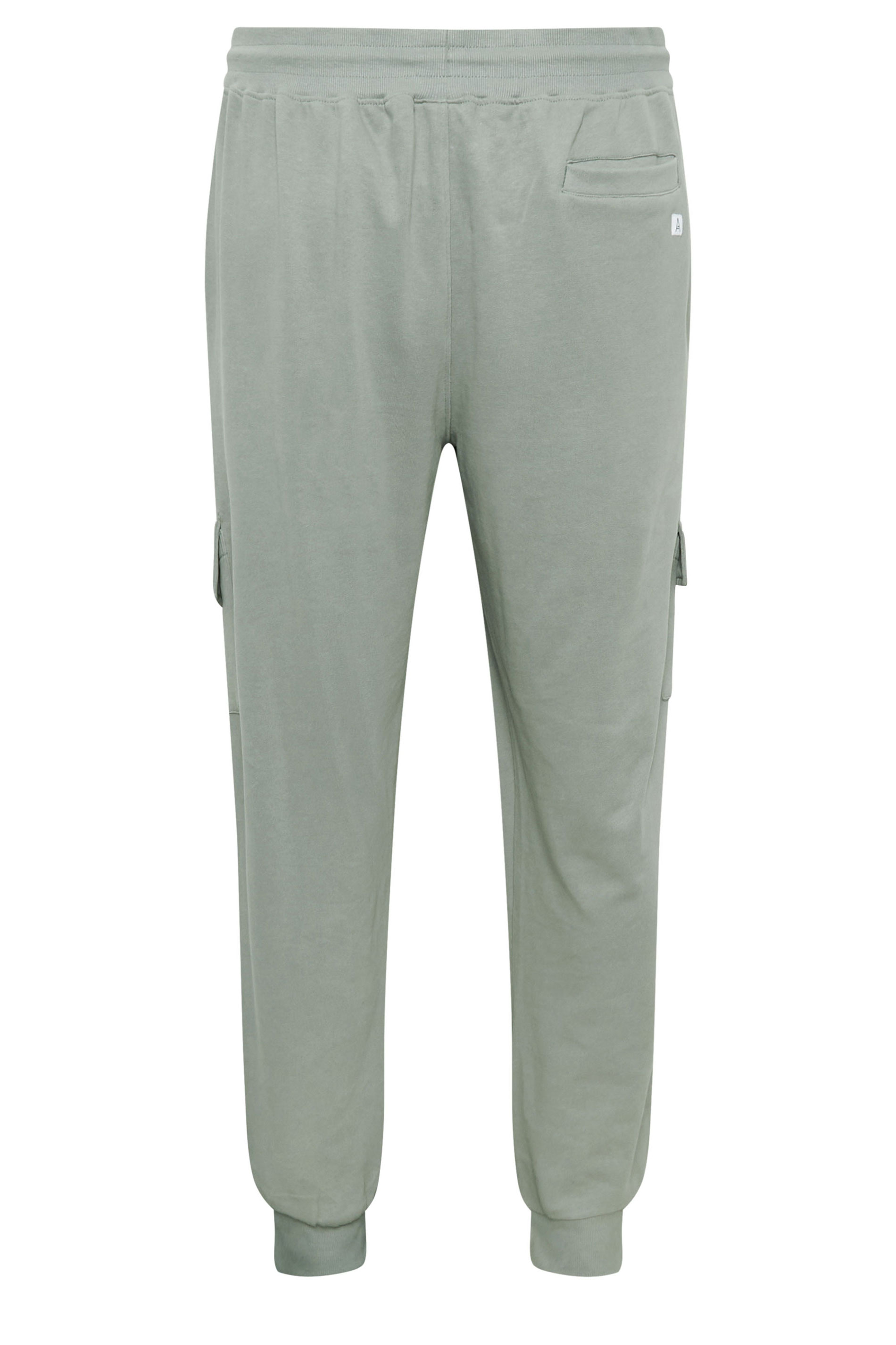 STUDIO A Big & Tall Grey Cuffed Cargo Joggers | BadRhino 6