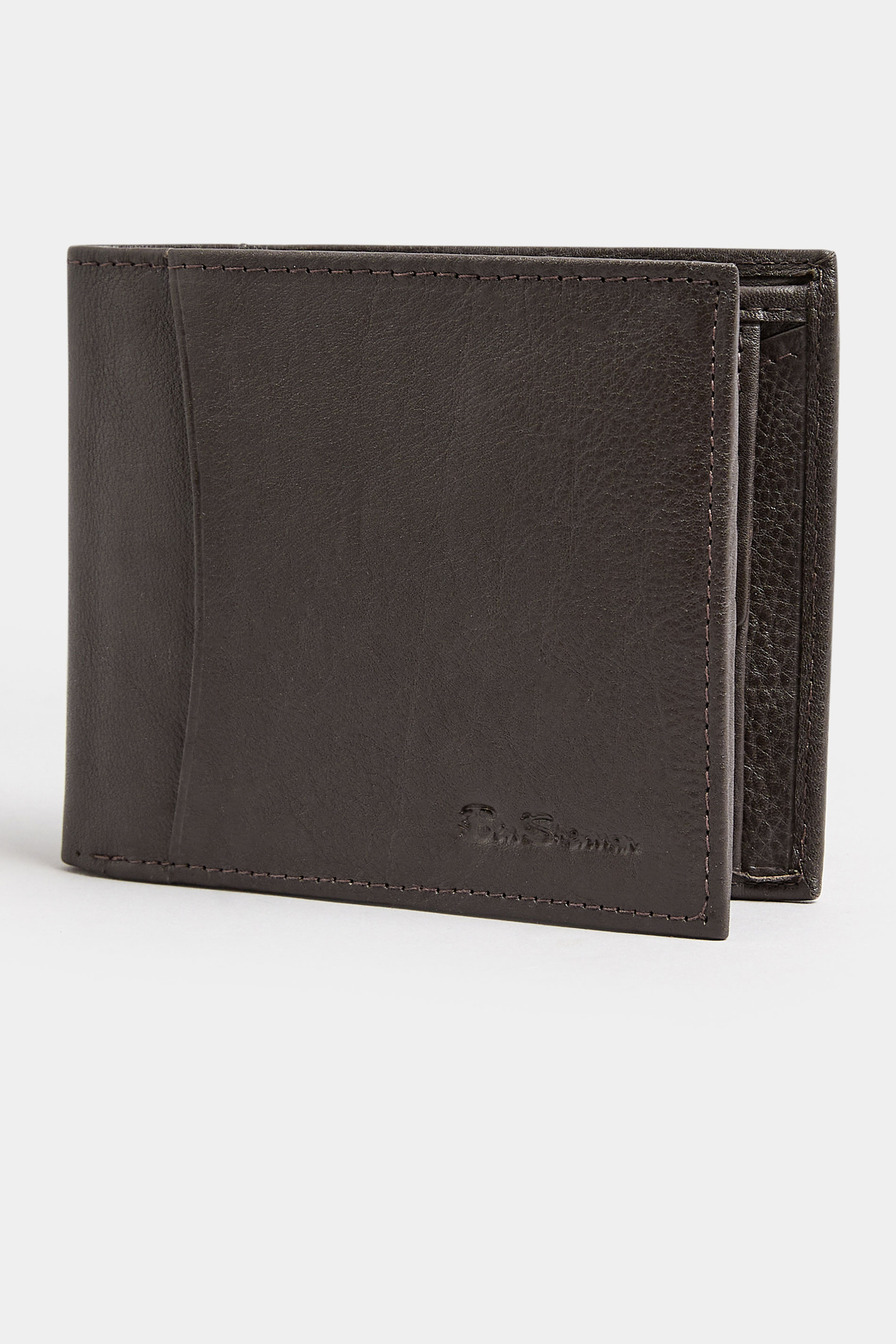 BEN SHERMAN Brown Leather Bi-Fold Wallet 1