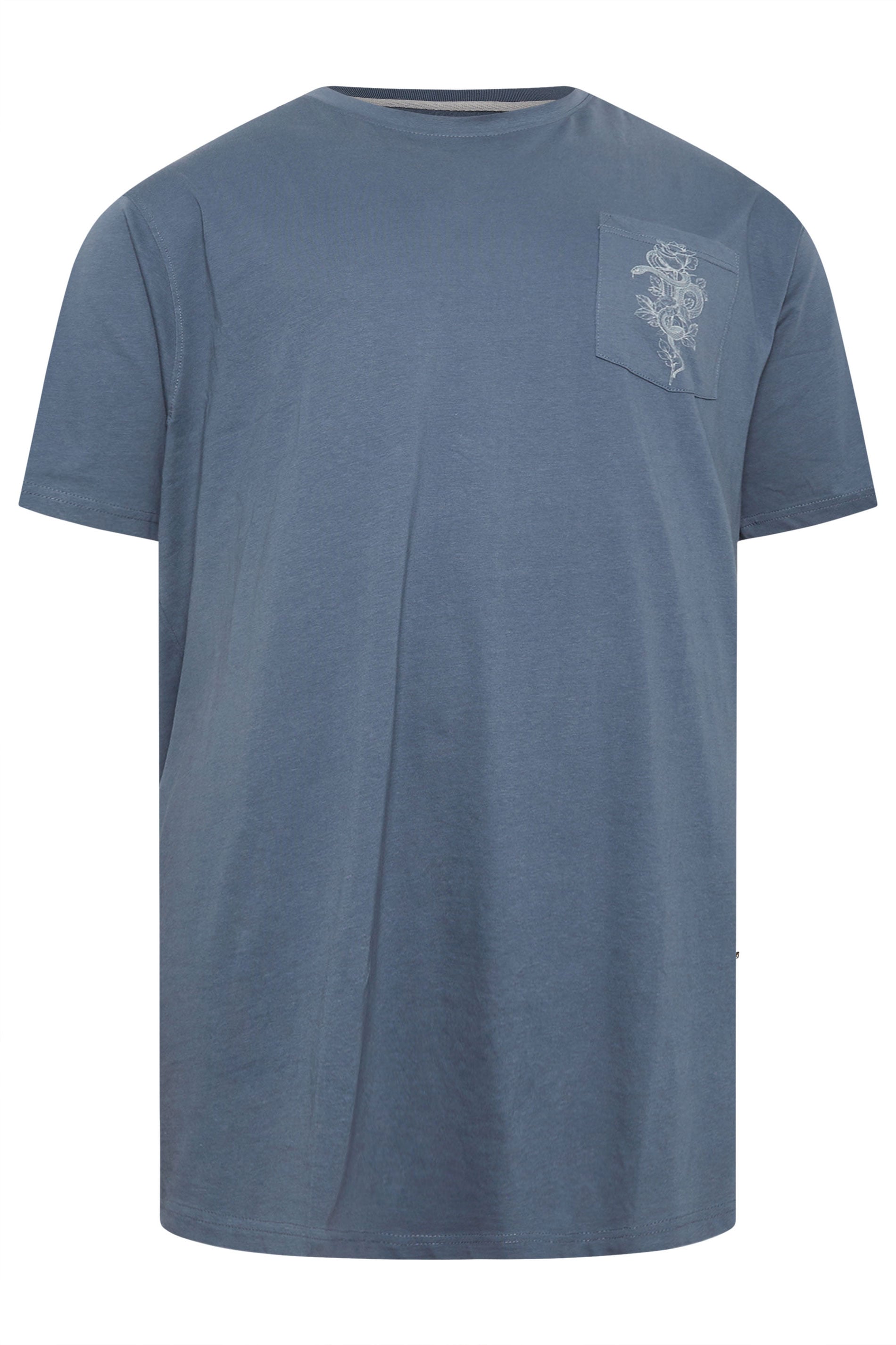 KAM Big & Tall Blue Snake Print T-Shirt | BadRhino 2