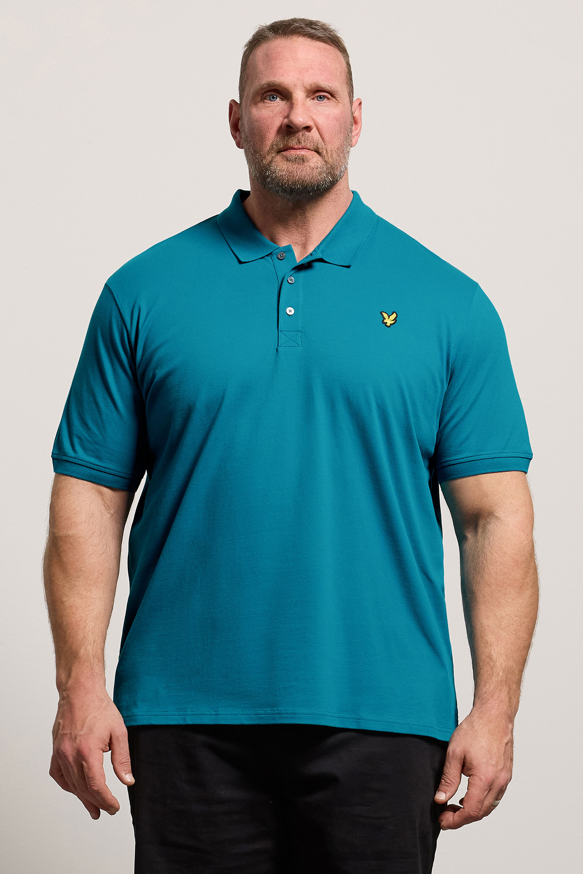 LYLE & SCOTT Big & Tall Lagoon Blue Core Polo Shirt | BadRhino 3