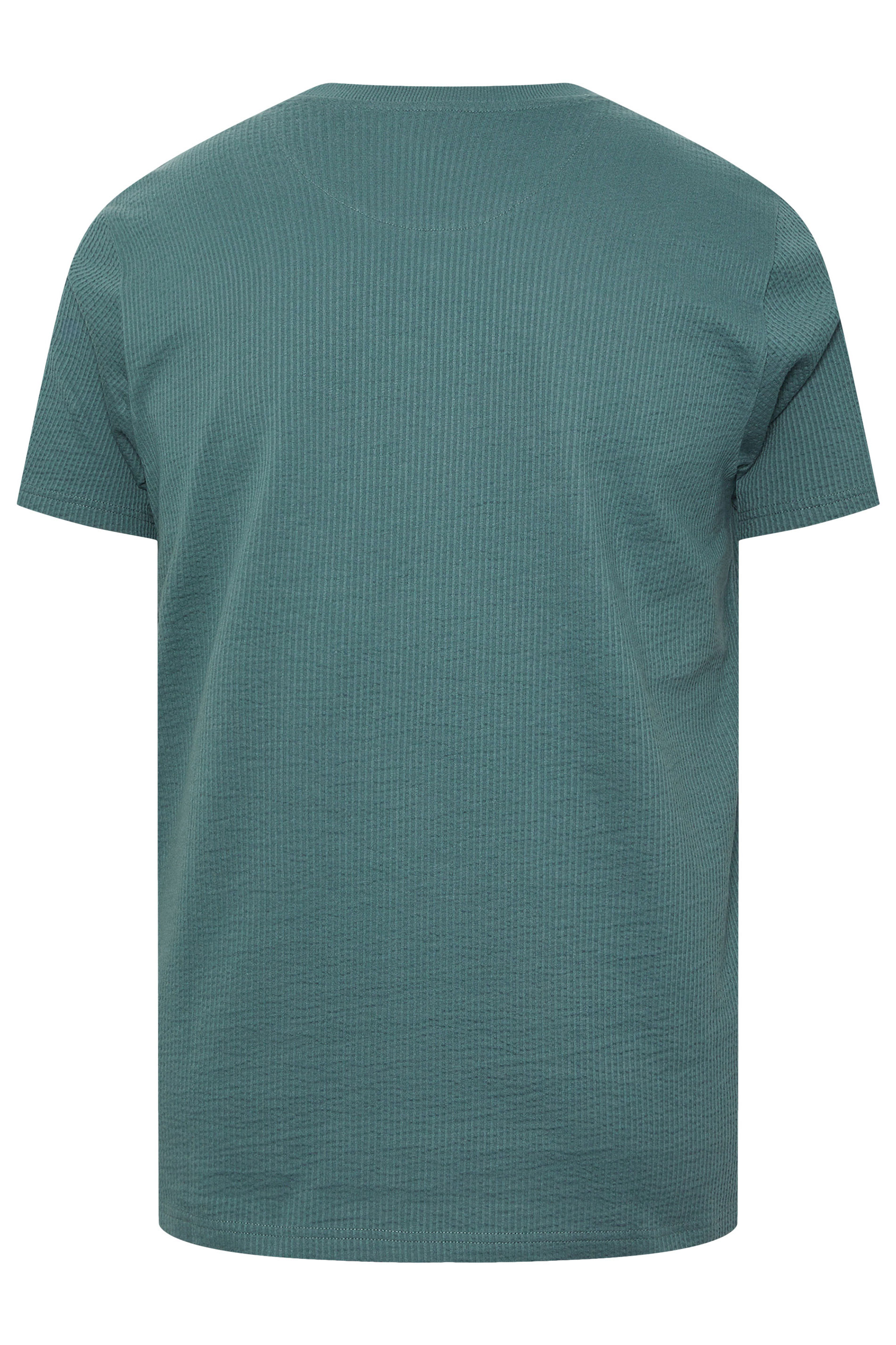 BadRhino Big & Tall Green Seersucker Textured T-Shirt | BadRhino 8