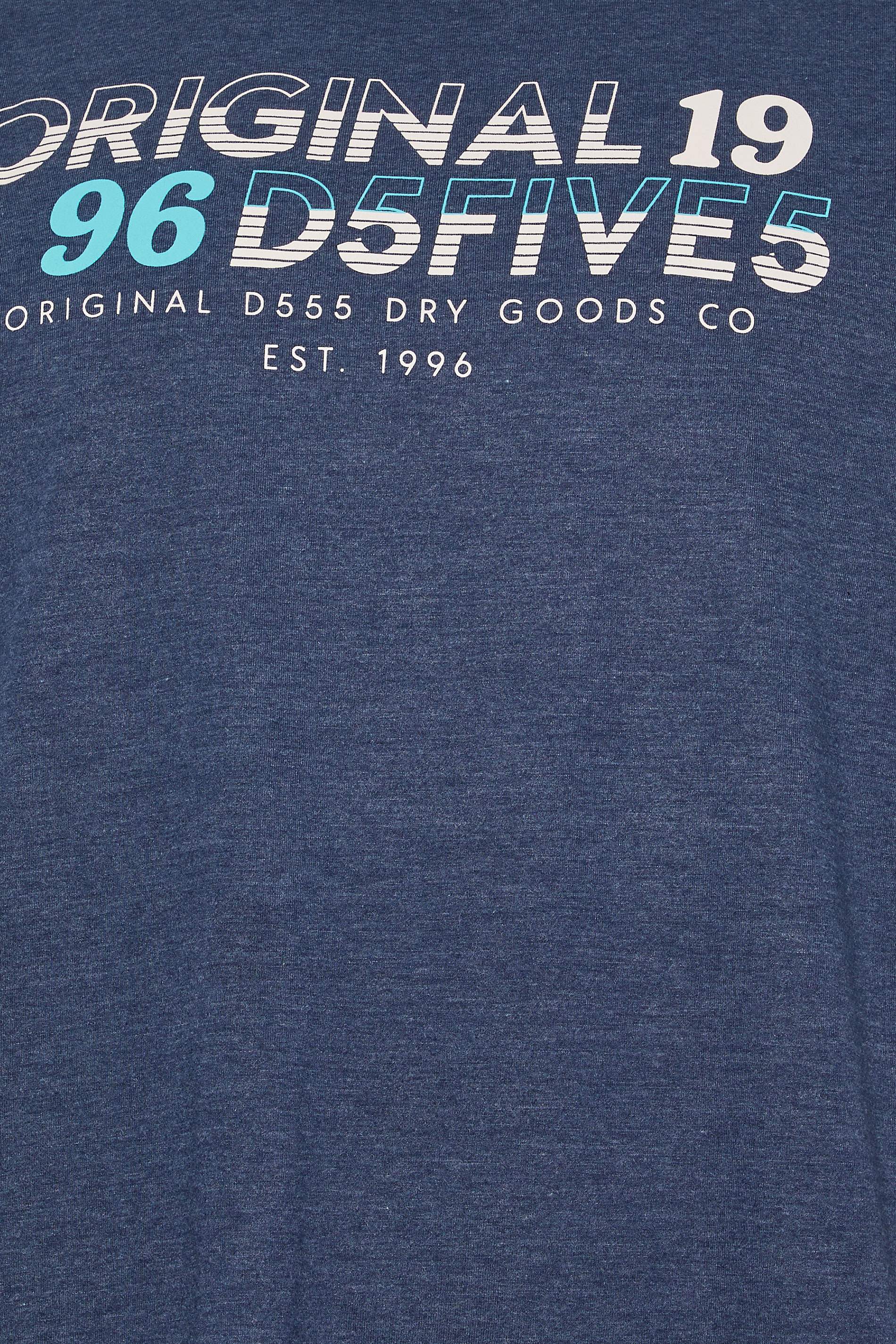 D555 Big & Tall 2 PACK Blue & Green 'Originals' Graphic Print T-Shirts | BadRhino 7