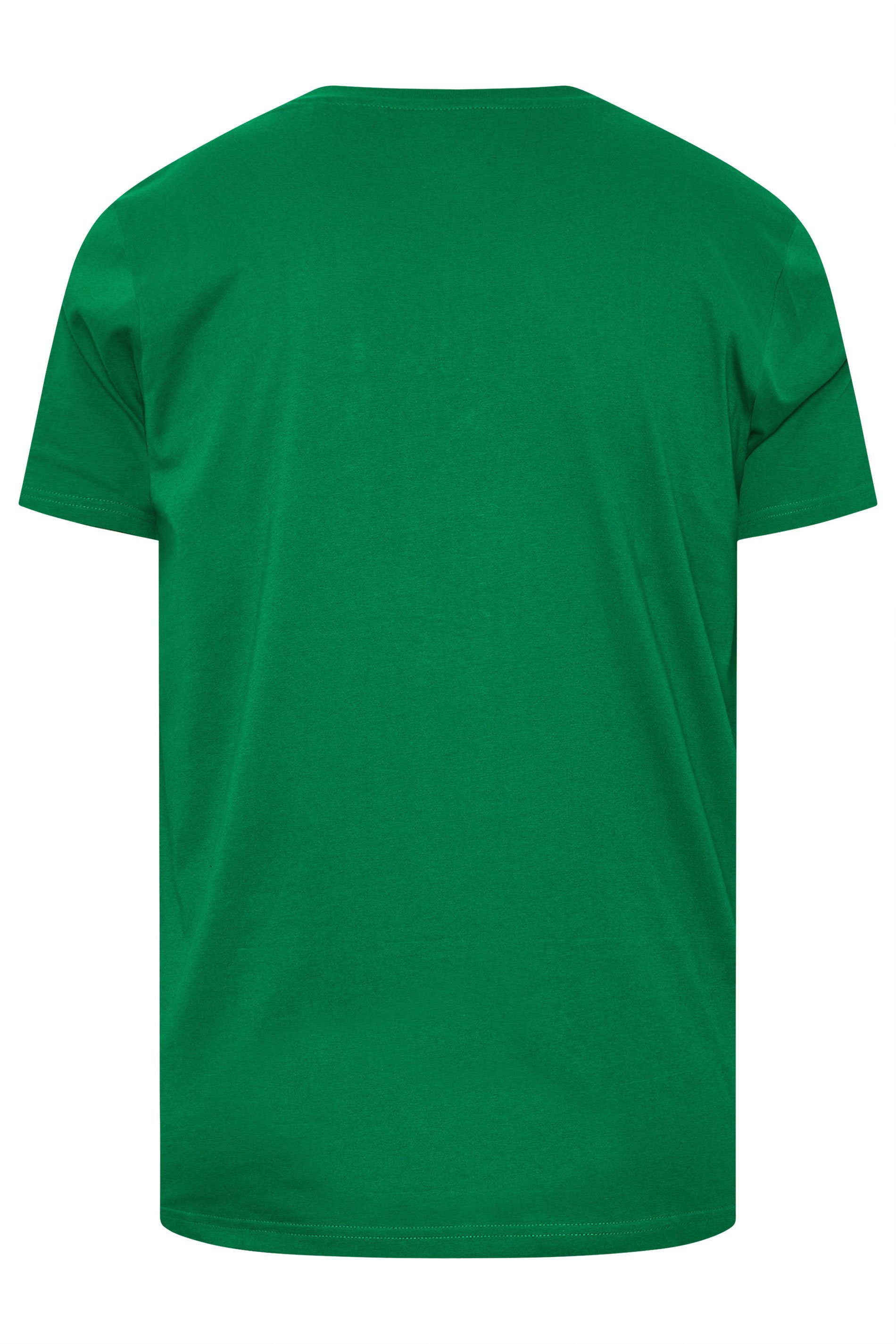 BadRhino Big & Tall Green Christmas 'Beer' Slogan T-Shirt | BadRhino 5